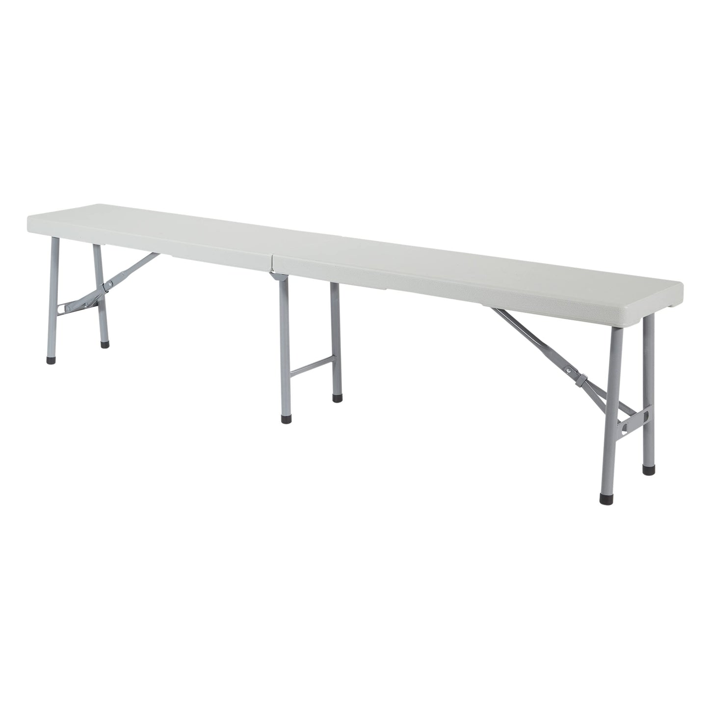 Office Star Resin Furniture for Indoor or Outdoor Use, Single, Fold in Half 6 Foot Bench