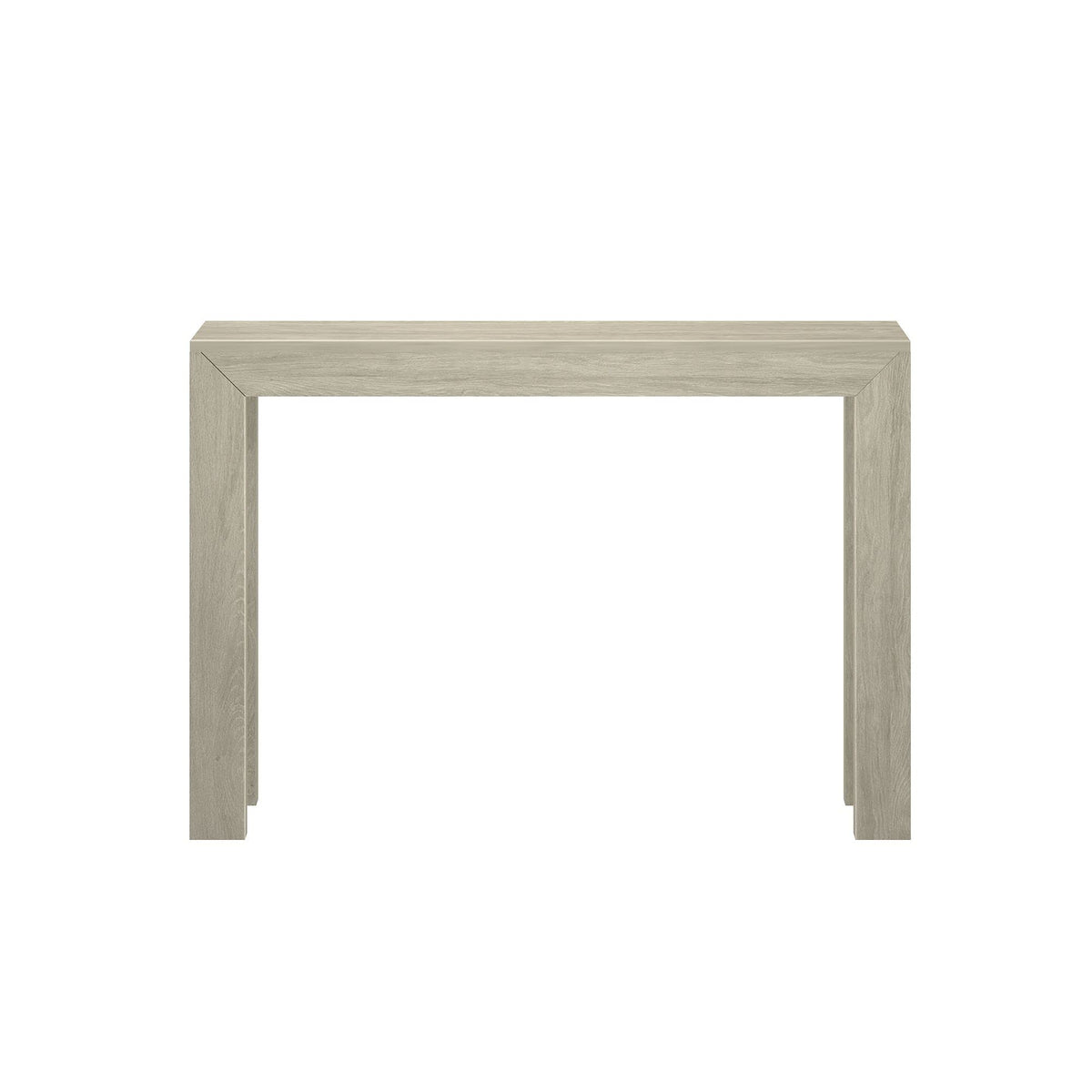 Plank+Beam Modern 46 Inch Console Table, Solid Pine Wood Entryway Table, Narrow Sofa Table for Hallway or Living Room, Seashell
