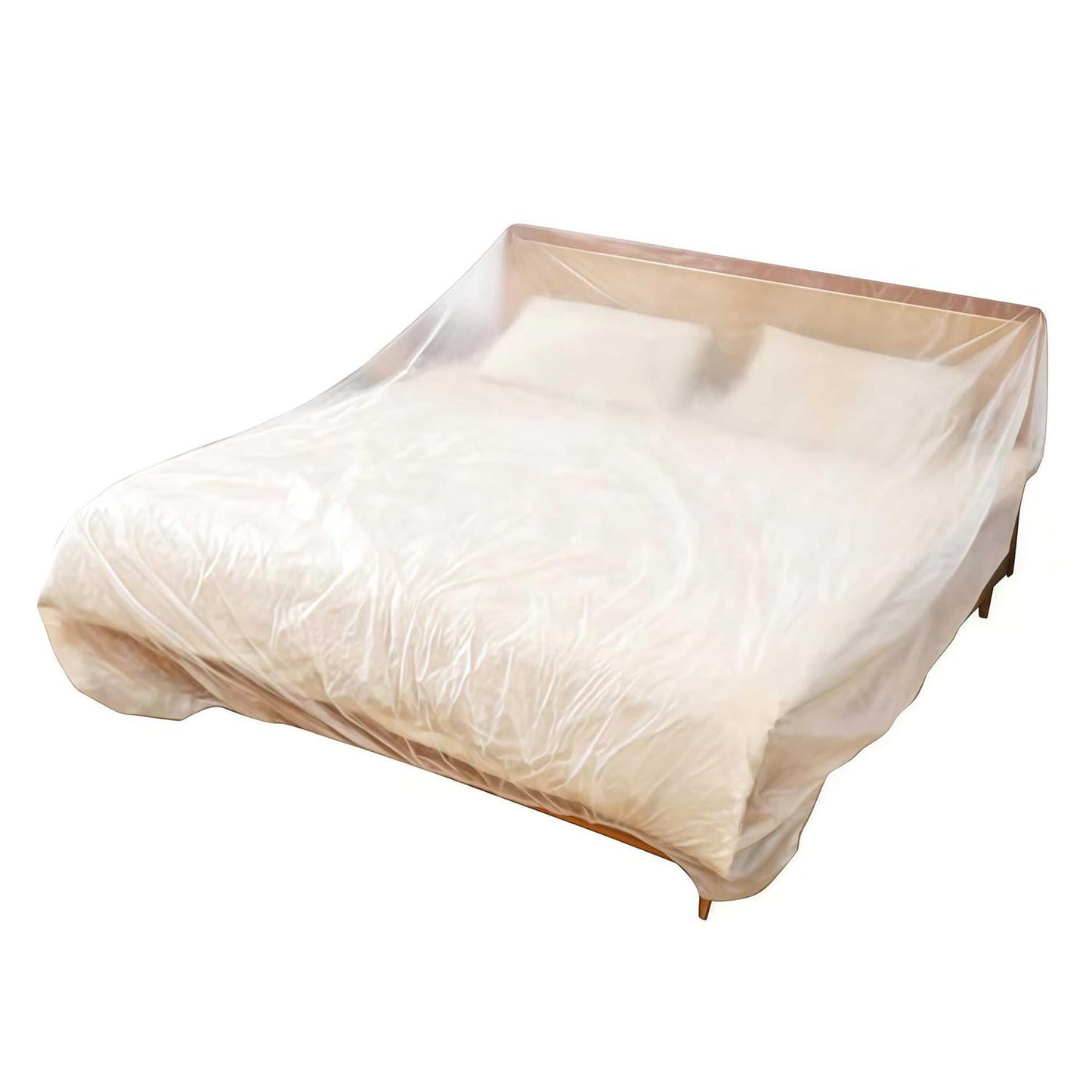 ArrErr 2 Pack Sofa Dust Covers Dustproof Couch Protector Plastic Moving and Storage Covers for Furniture Moves Protection Queen Bed King Bed Home Renovation Wall Painting Basement Garage