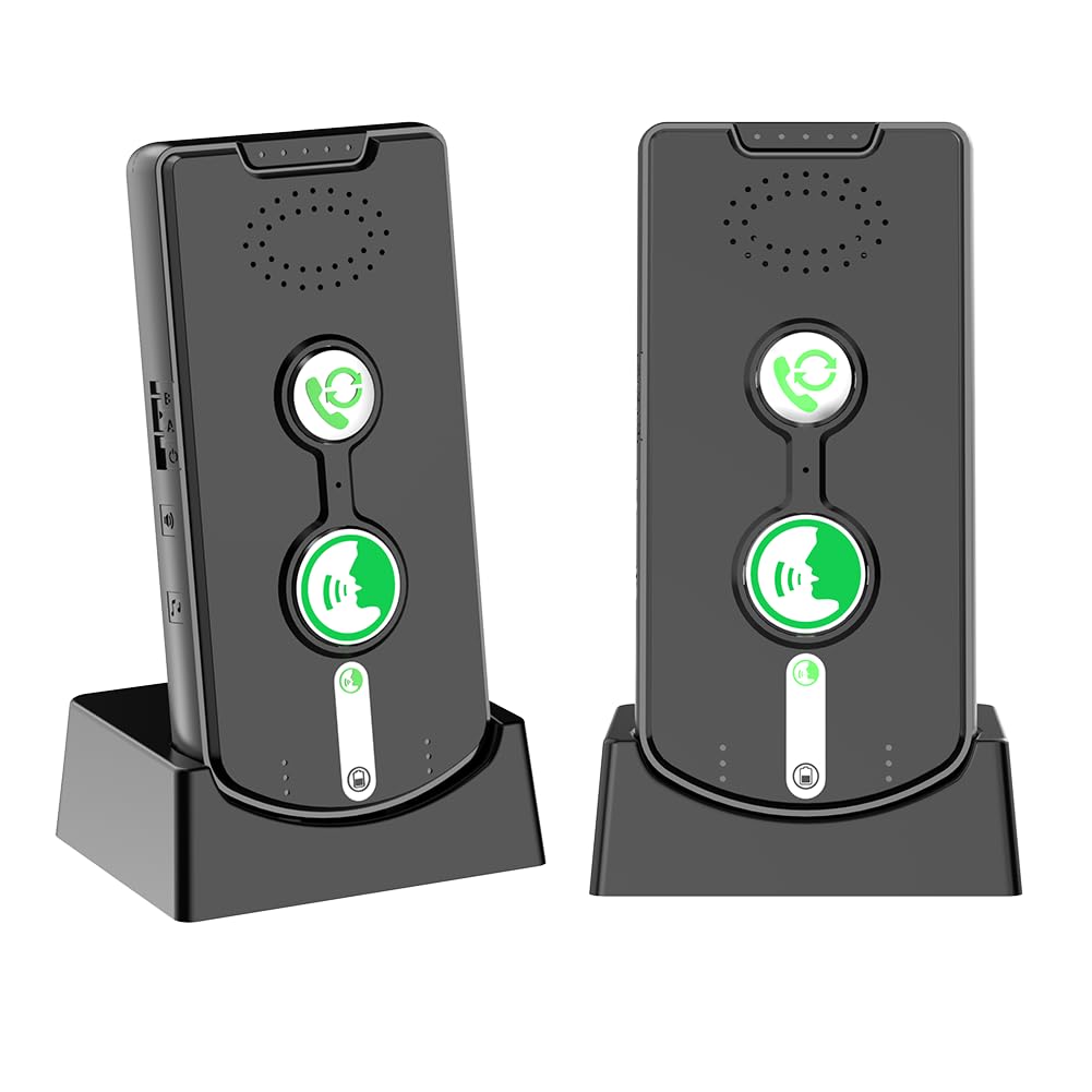 2 Way Intercoms Wireless for Home Office,Portable Room to Room Long Range Intercom System with Charging Base,30 Days Long Standby Time 5 Level Volume Adjustment, Expand to 5 Intercoms (2026 Upgraded)