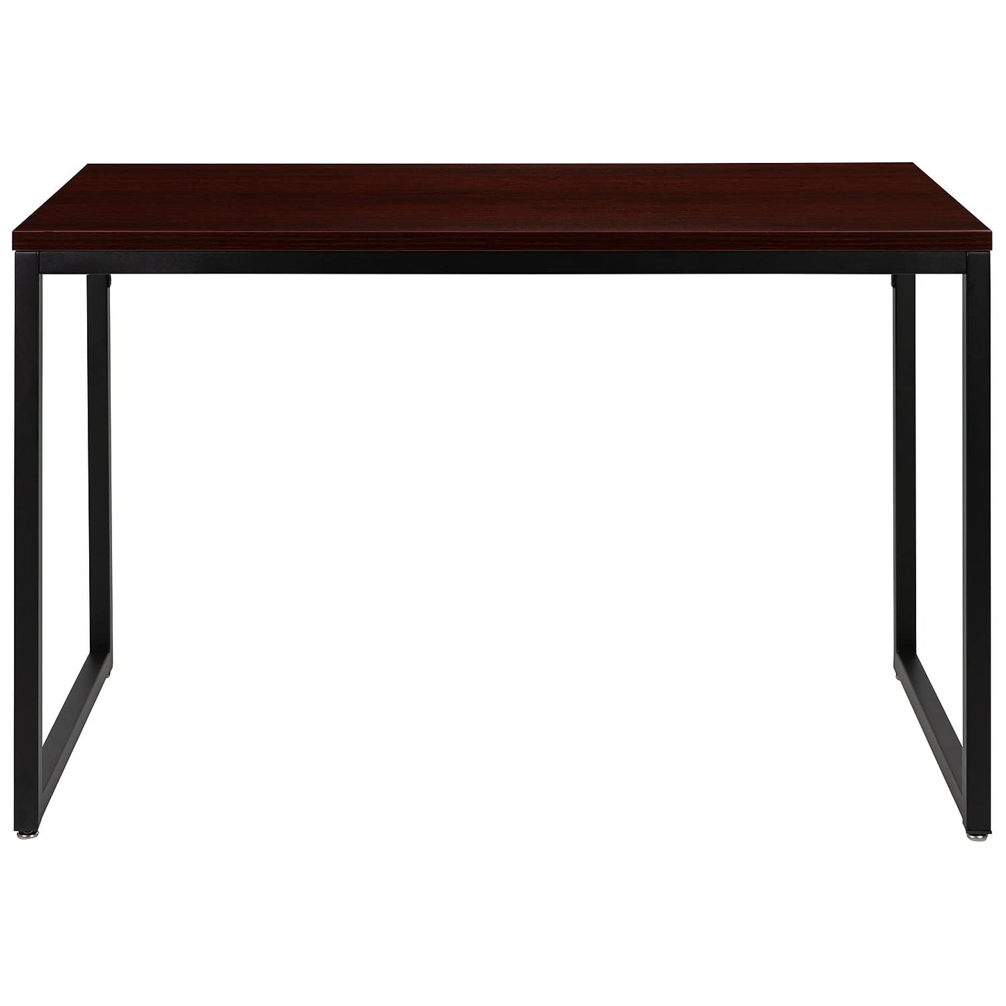 Flash Furniture Tiverton Industrial Modern Desk-Mahogany/Black Commercial Grade Computer Desk-47" Sturdy Home Office Desk-Writing Desk