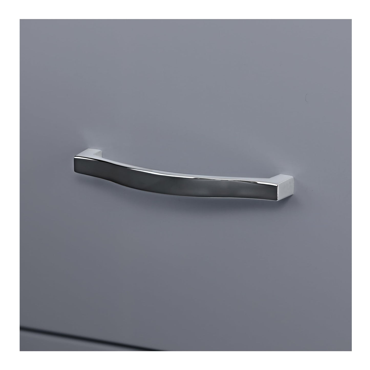 Lorell LYS Chrome Pull F/F Mobile File Cabinet, Silver