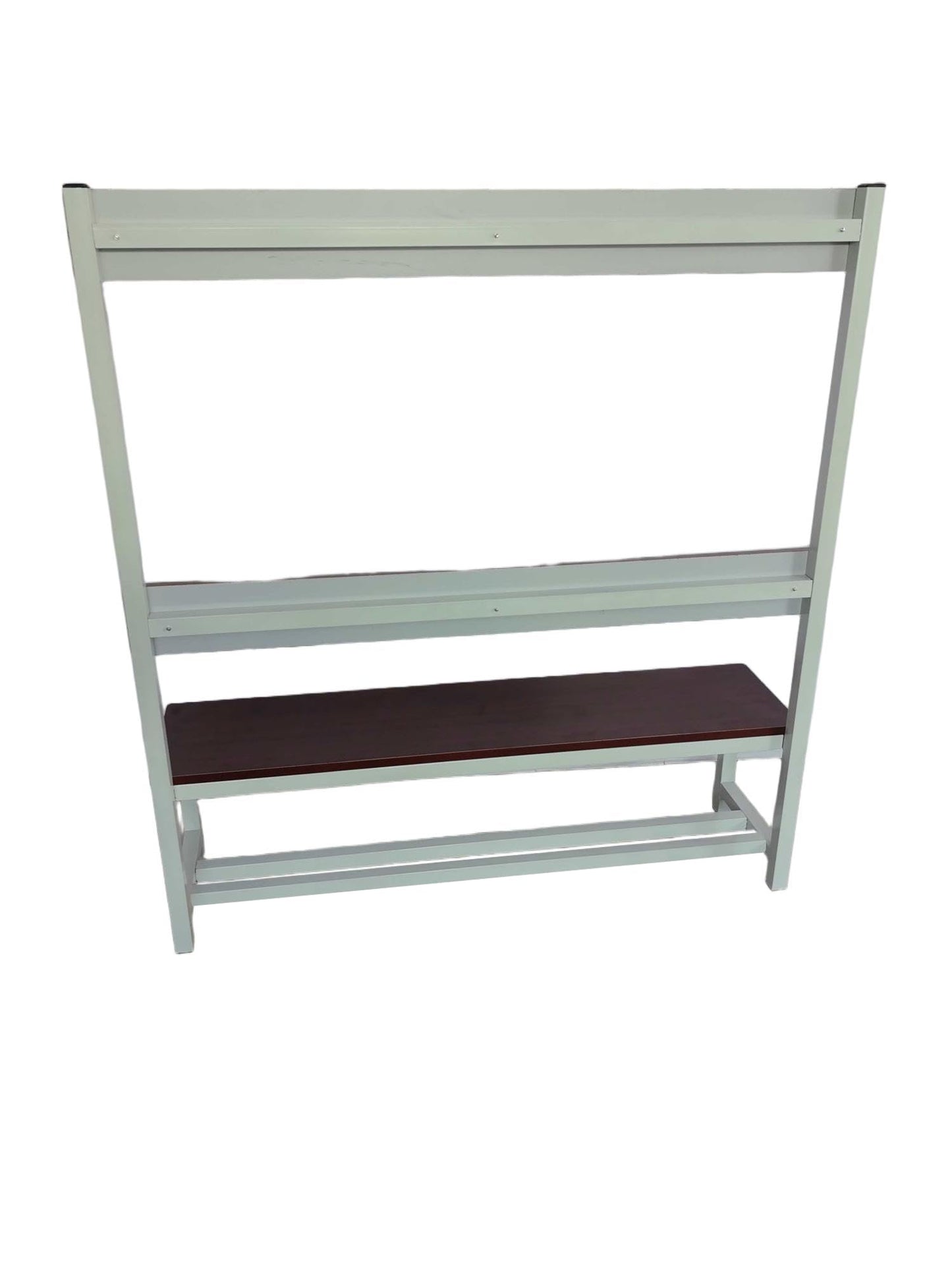 with Shoe Rack Style Changing Room Bench with Hooks, Single - Sided/Double - Sided, Ideal for Hotel, Gym Locker Room,105x37x180cm