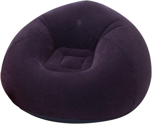 WYFDMNN Inflatable Lazy Sofa Solid Foldable Easy Storage Single Flocking Sofa Chair for Basement,Family Room,Dorm Room,Bedroom,C