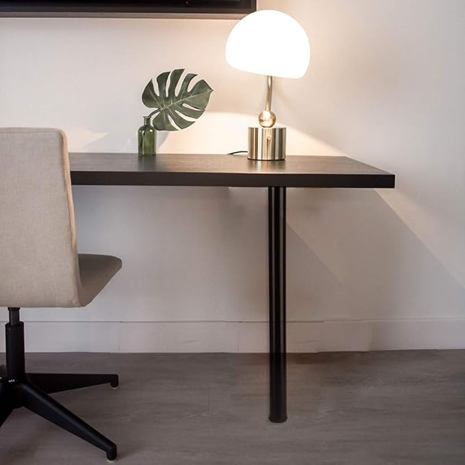 QLLY 30 inch Adjustable Metal Desk Legs, Heavy Duty Furniture Table Legs
