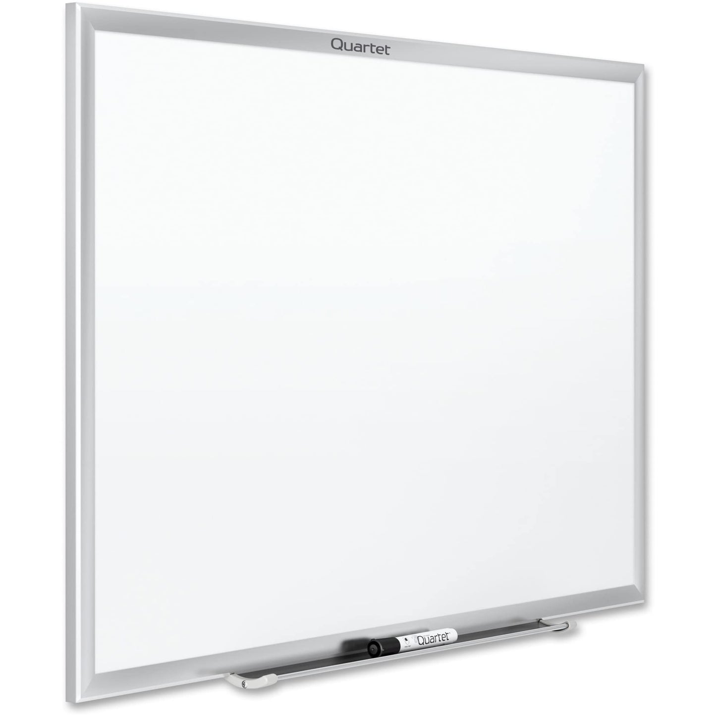 Quartet Dry Erase White Board 36"W x 24"H Non-Magnetic Whiteboard, Total Erase, Silver Aluminum Frame (S533)