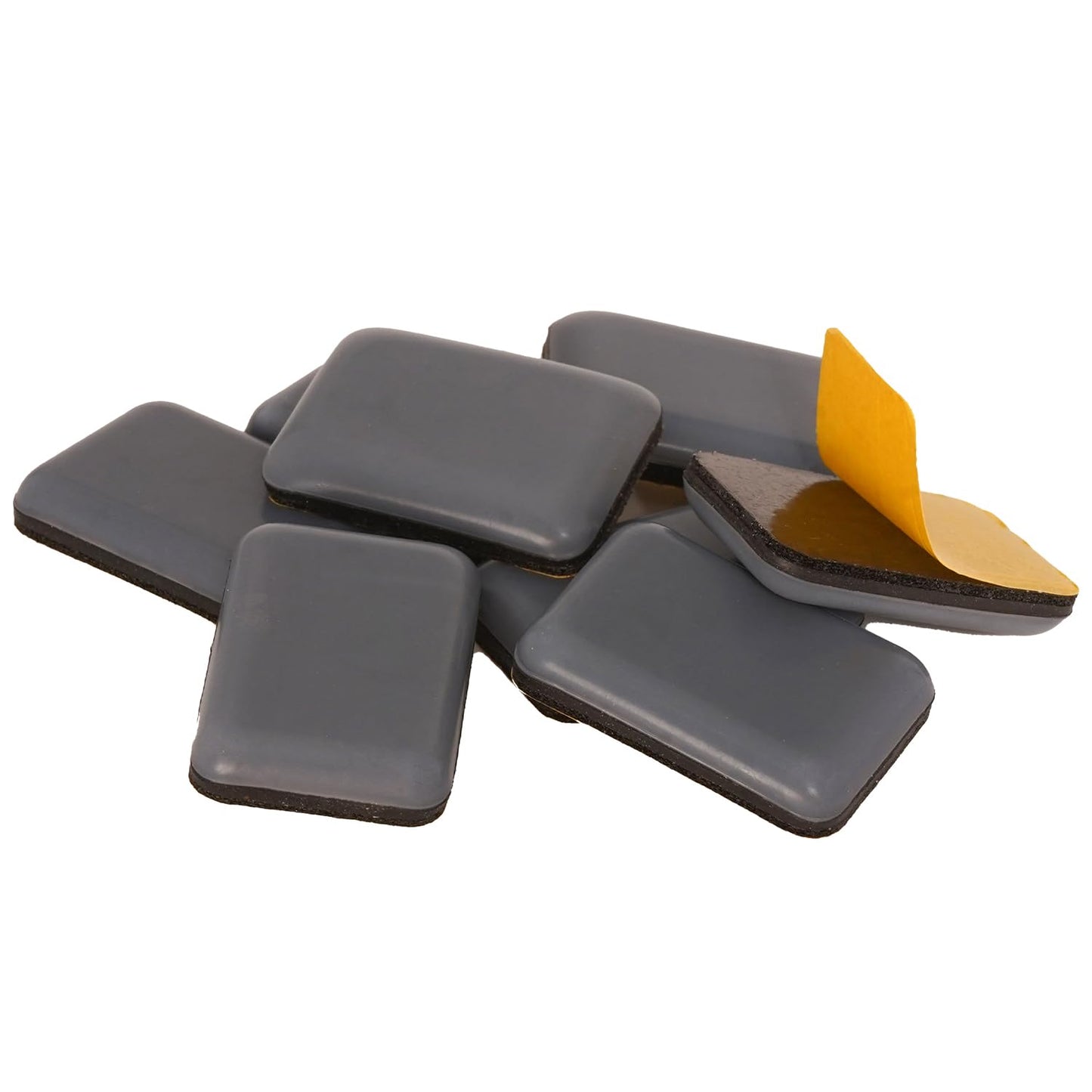 Zinkebol 8 pcs Adhesive PTFE Furniture Sliders - Rectangle Self-Stick Pads for Wood Floors, Tile, Carpet, Scratch-Free Moving, 35 x 25 mm