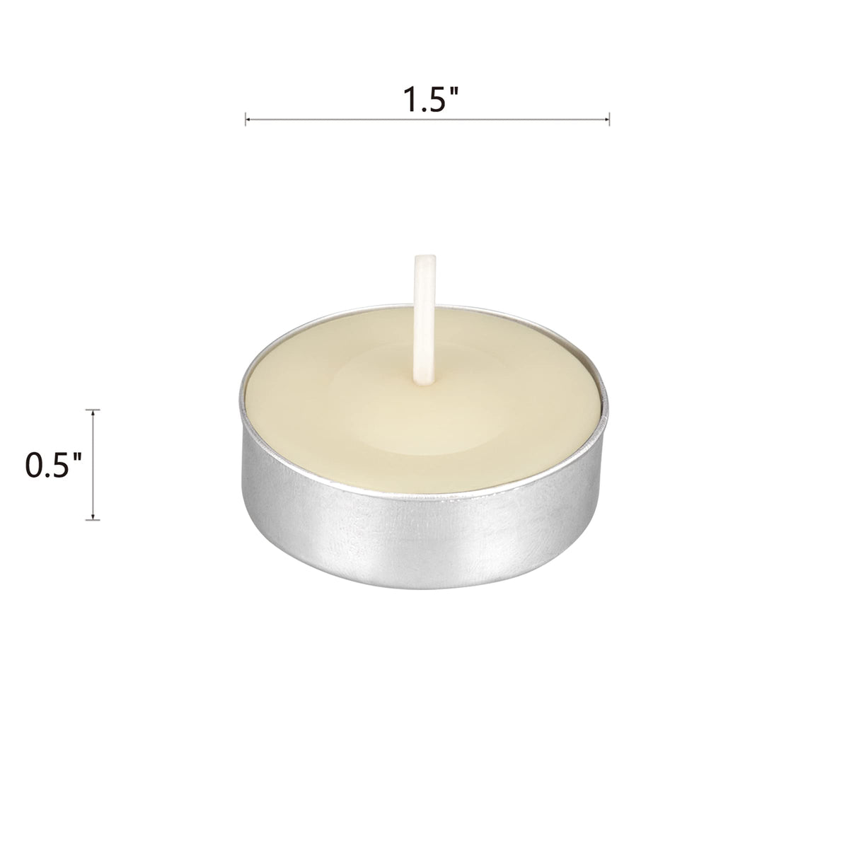 Mega Candles 50 pcs Unscented Ivory Tea Lights Candles, Pressed Wax Candle 3.5 Hour Burn Time, Home Décor, Wedding Receptions, Occasions, Festivities, Events, Meditations, Spa, Prayers, Vigil