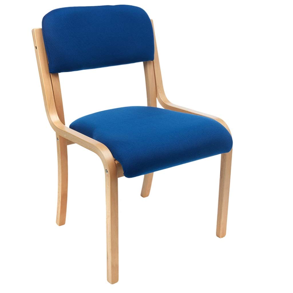 ONMYJFD Stacking Visitor Chair Range - Wood Frame Stack Chair No Arms-,Gray(Blue)