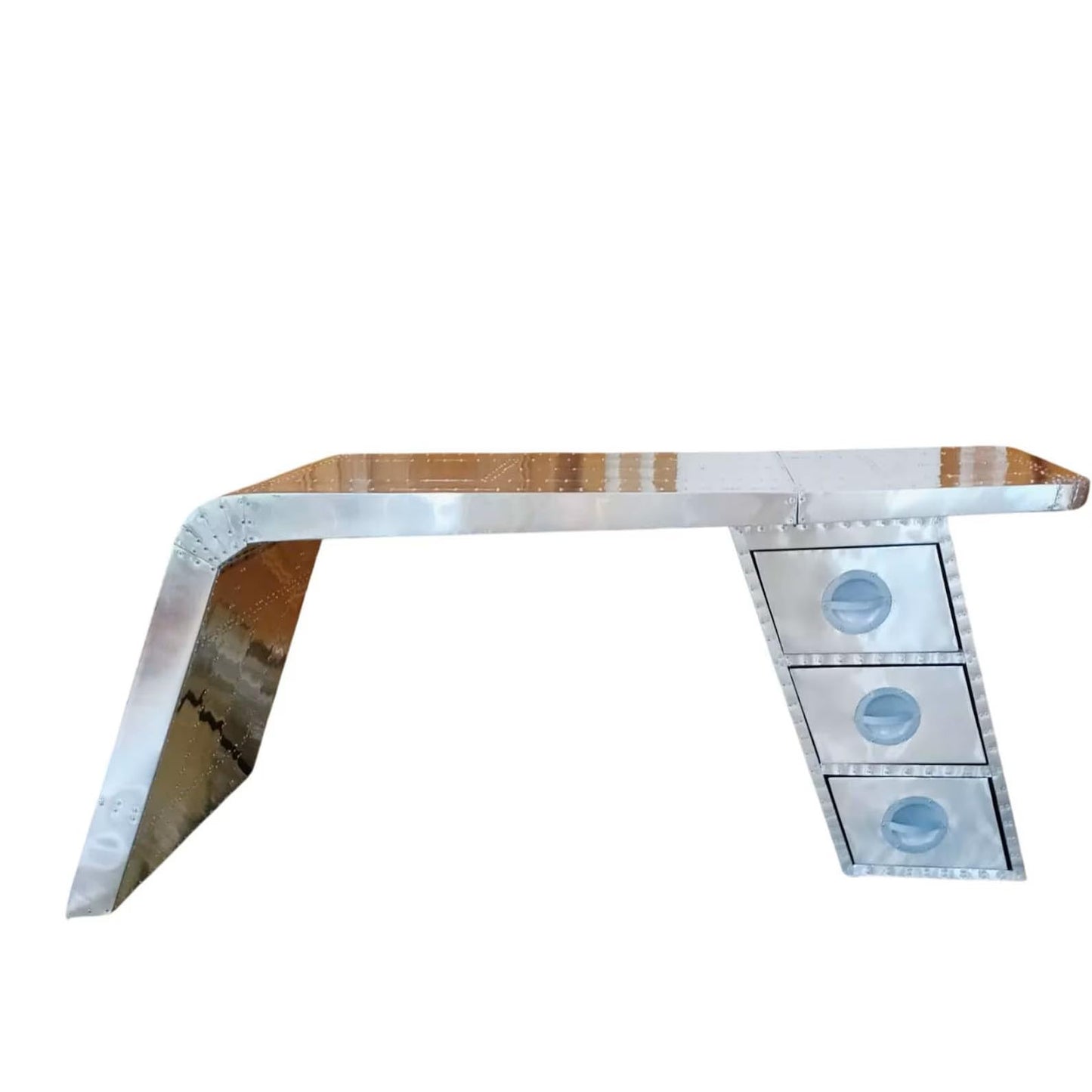 ARTIZANSTORE Industrial Aviator Wing Desk – Aluminum Home Office Desk Design Handmade Industrial Table Home and Office Decor
