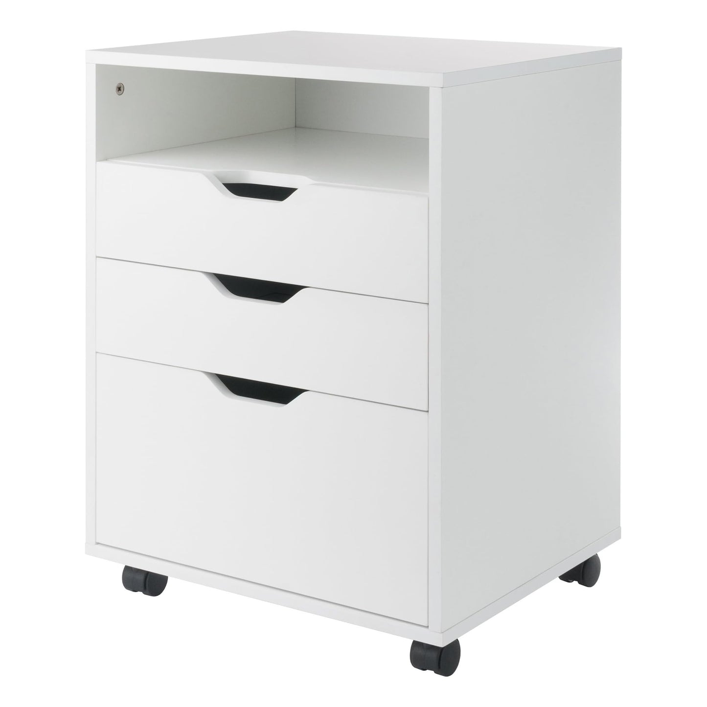 Winsome Halifax Mobile Storage Cabinet with 5 Drawers in White, Stylish & Functional Home Storage Cabinet for Filing, Kitchen Organization, Moveable Furniture for Office, Dorms, Apartments