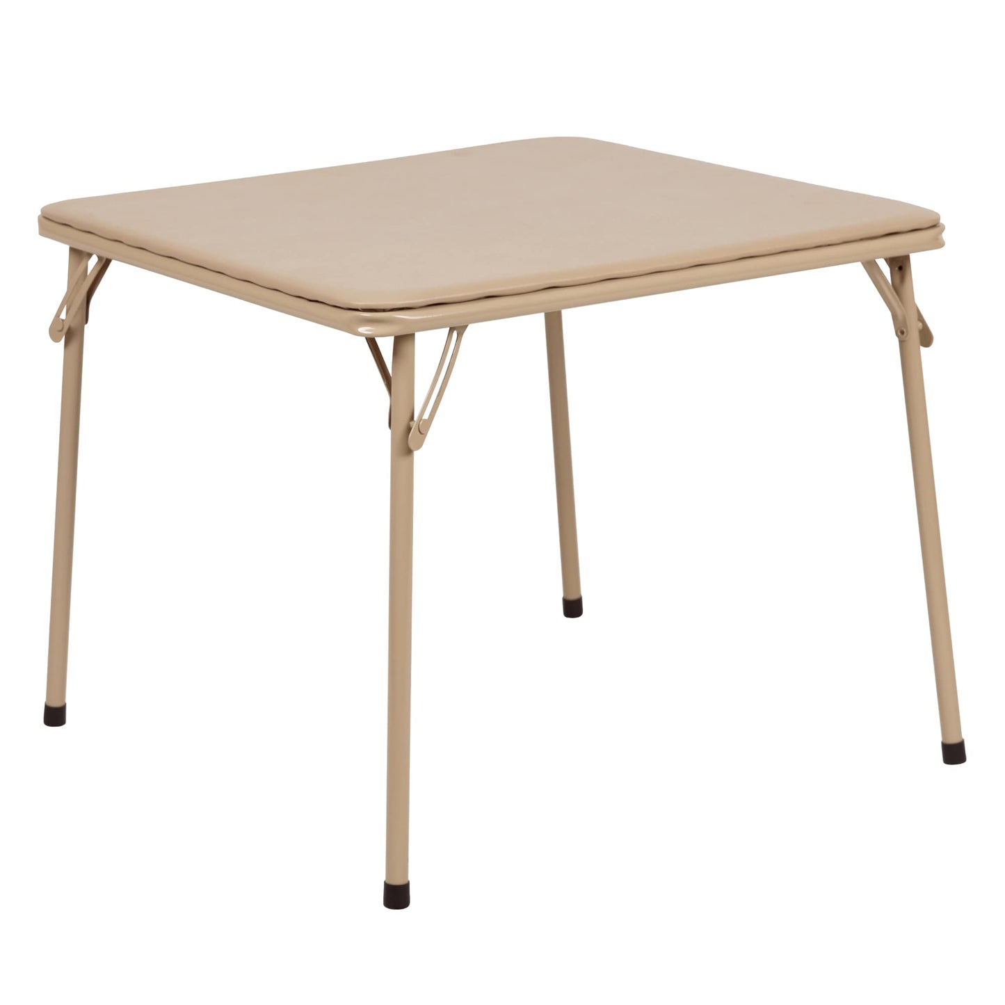Flash Furniture Mindy Kids 3-Piece Folding Square Table and Chairs Set for Daycare and Classrooms, Children's Activity Table and Chairs Set, Tan