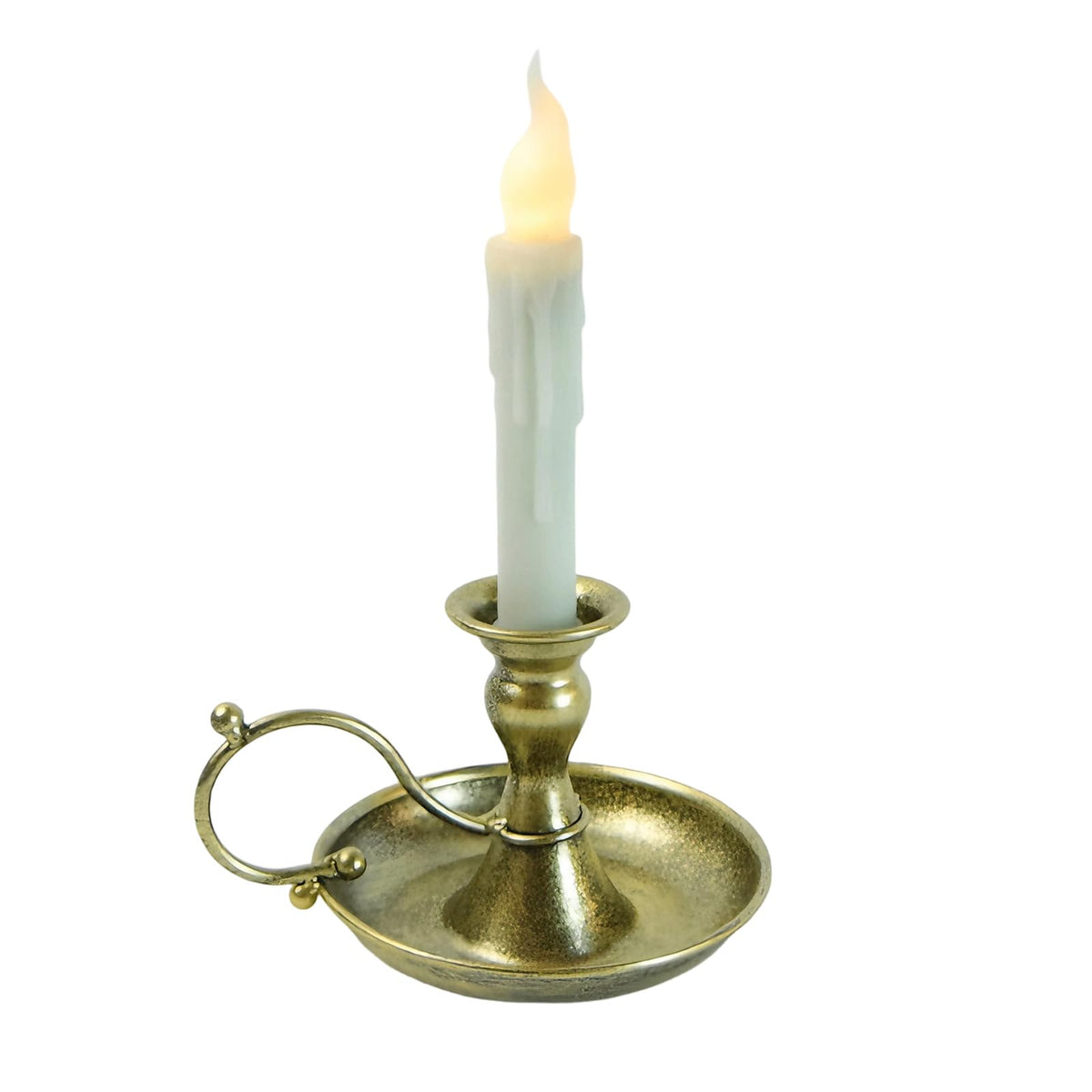 Elegant Antique Metal Holders and Flamless LED for Living Room and Special Event Decors with Secure Base Festival LED