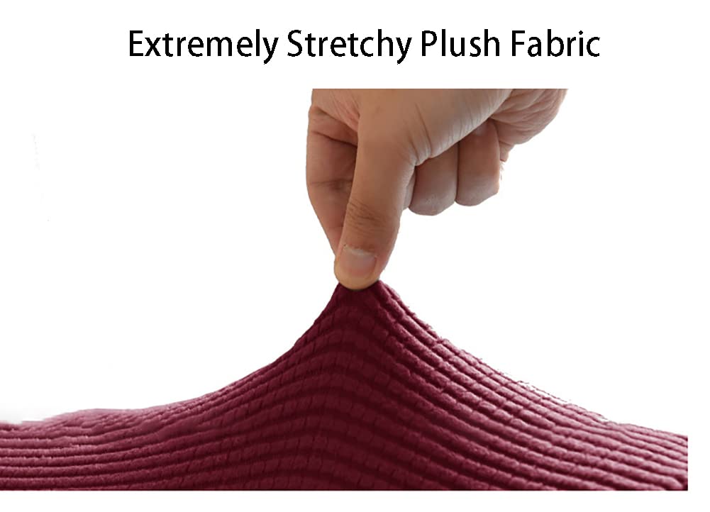 LINGXIYA Soft Stretch Plush Armrest Cover, Armrest Covers for Chairs/Sofas, Couch Arm Cover, Furniture Protector Armchair Slipcover for Recliner, Set of 2