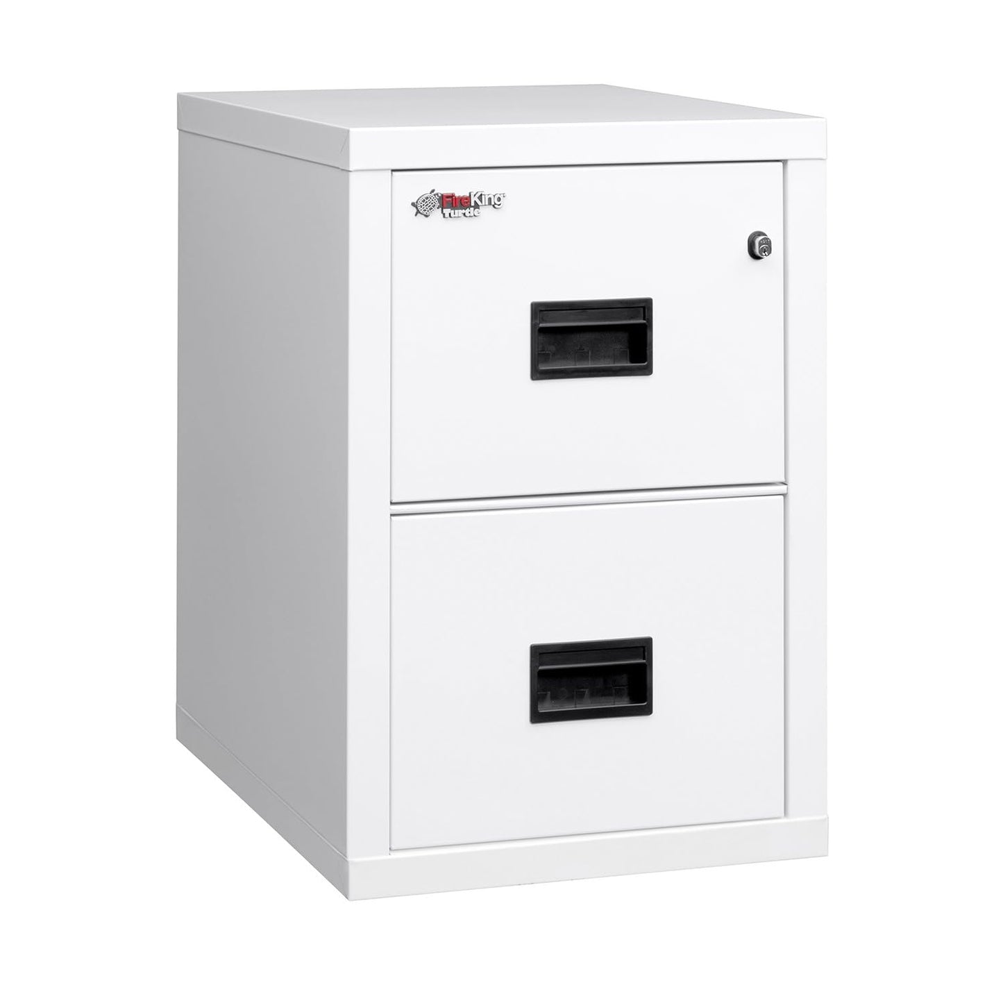 FireKing Turtle Vertical 2 Drawer Legal and Letter Fire Safe File Cabinet with Key Lock, 1 Hour Fire Rated, UL Rated & Water Resistant Home Safe, Filing Cabinet, Made in The USA, Arctic White