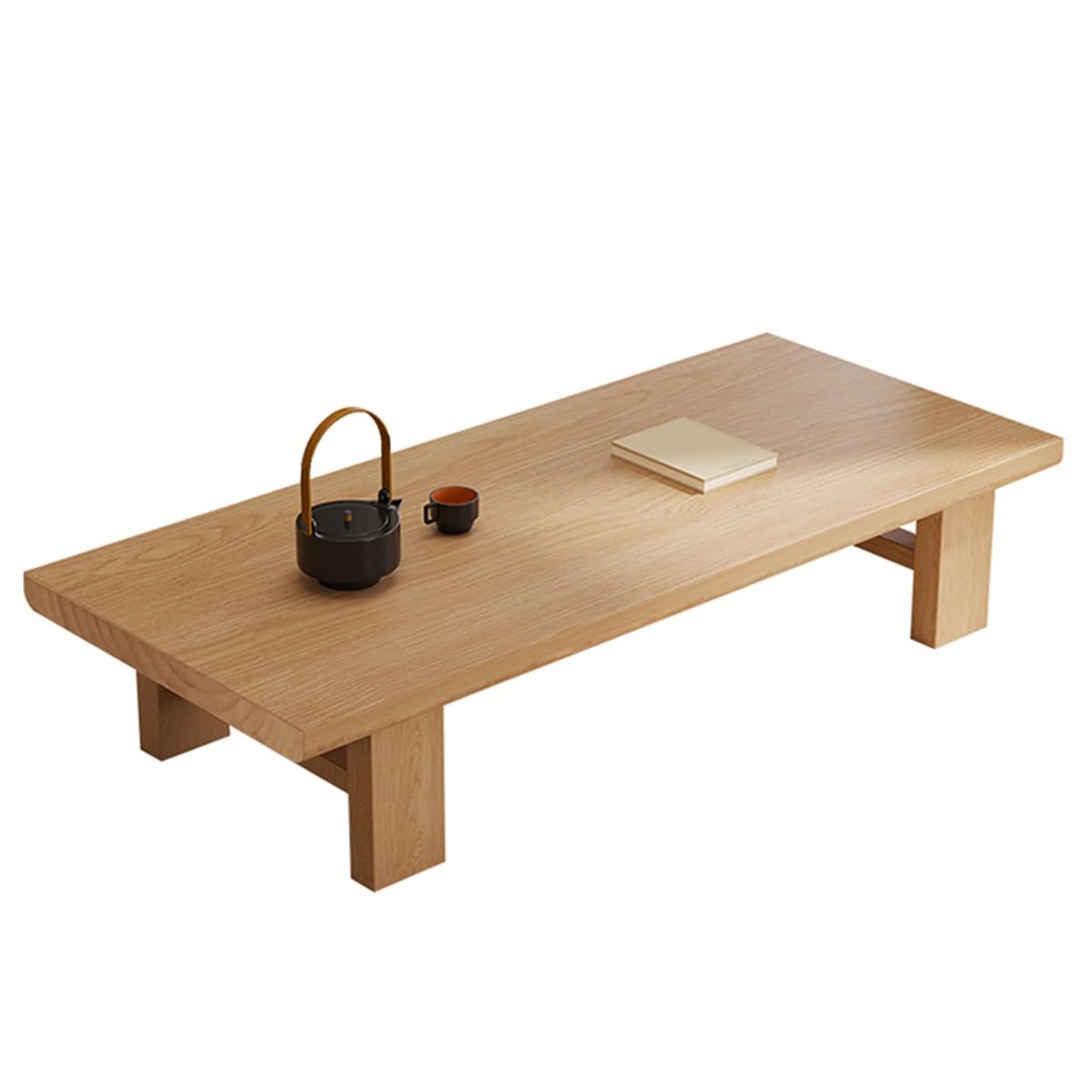 GHHDPXM Japanese Coffee Table Solid Wood Low Chabudai Zen Tea Desk for Minimalist Home Decor Low Sitting Table for Living Room & Dining Area