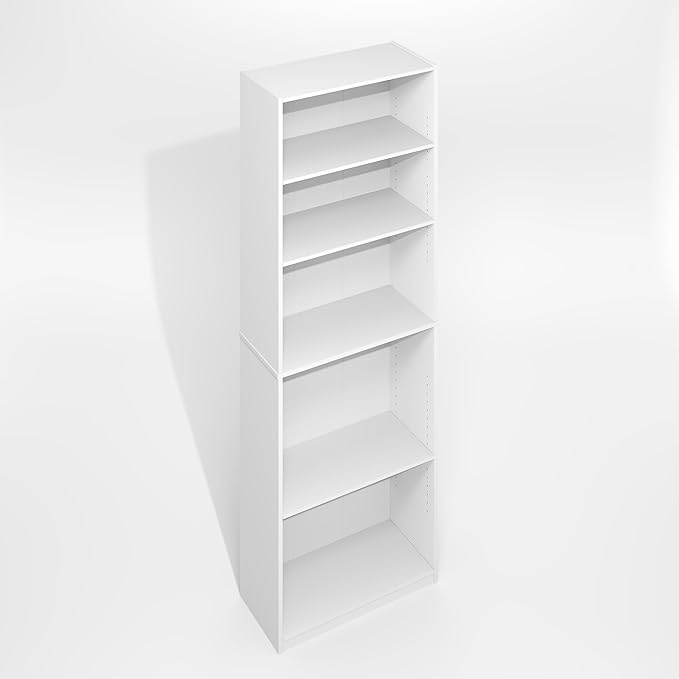 Furinno Jaya Simply Book Shelf, 5-Tier Bookshelf, Bookcase