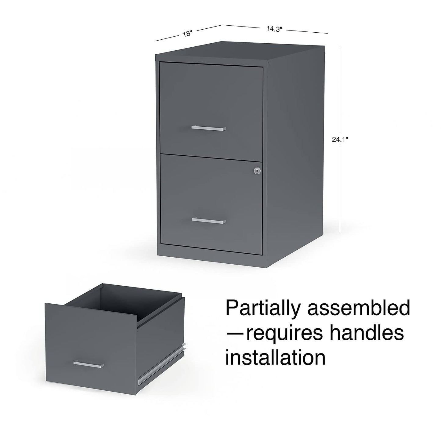 Staples Vertical File Cabinet for Letter/Legal Files, 2-Drawer