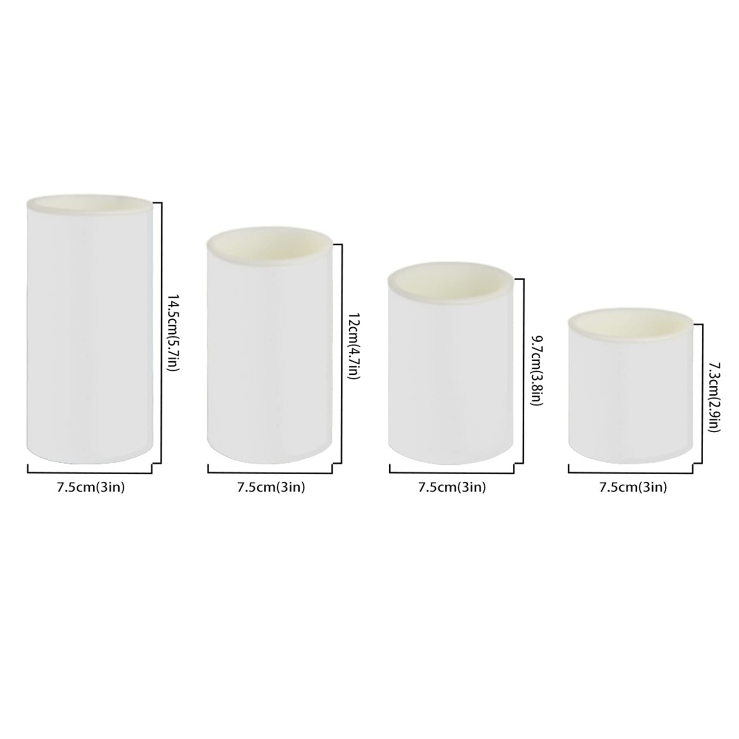 Cozeyat 4 Pieces Easter Flickering LED Candles Decor,Tea Lights Battery Operated,Rabbit Pattern Realisitc Warm Yellow Tealights with Remote Timers for Birthday Party Wedding