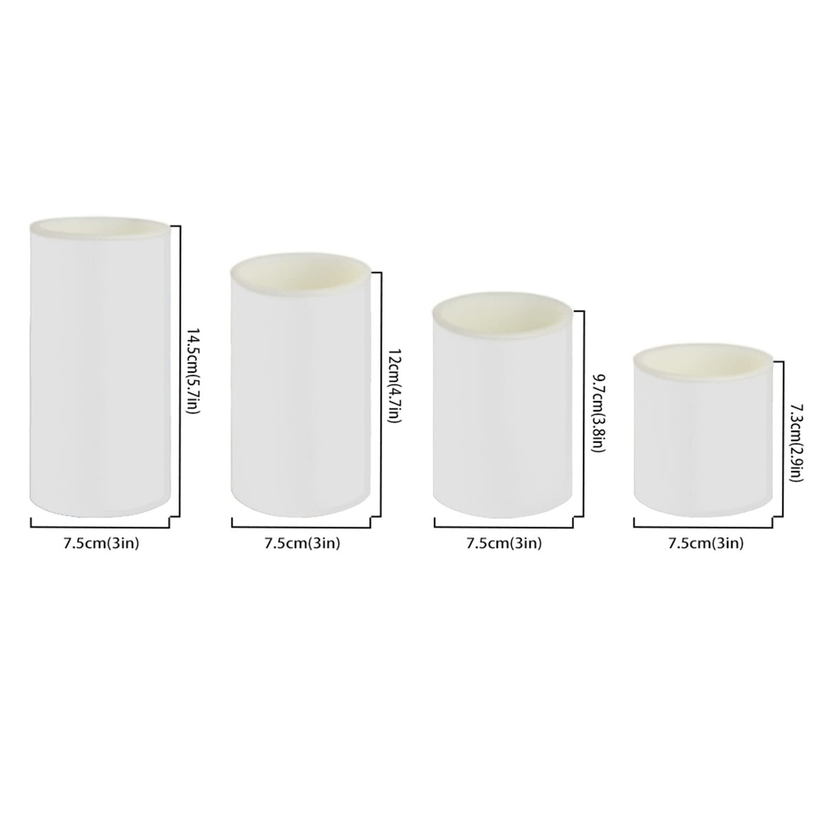 Cozeyat LED Candles 4 Packs,Happy Easter Design Electric Candles in Warm Yellow,Flicketing Votive Led Tea Lights Battery Opreated,Plastic Wax Pillar Moving Tealights for Indoor Outdoor