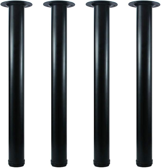 QLLY 20 inch Adjustable Metal Desk Legs, Heavy Duty Furniture Table Legs