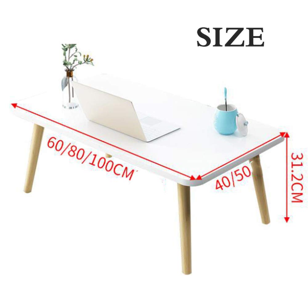 Wooden Laptop Bed Table,Sofa Stand with Large Desktop,Suitable for Living Room,Bedroom and Office,ARC-White