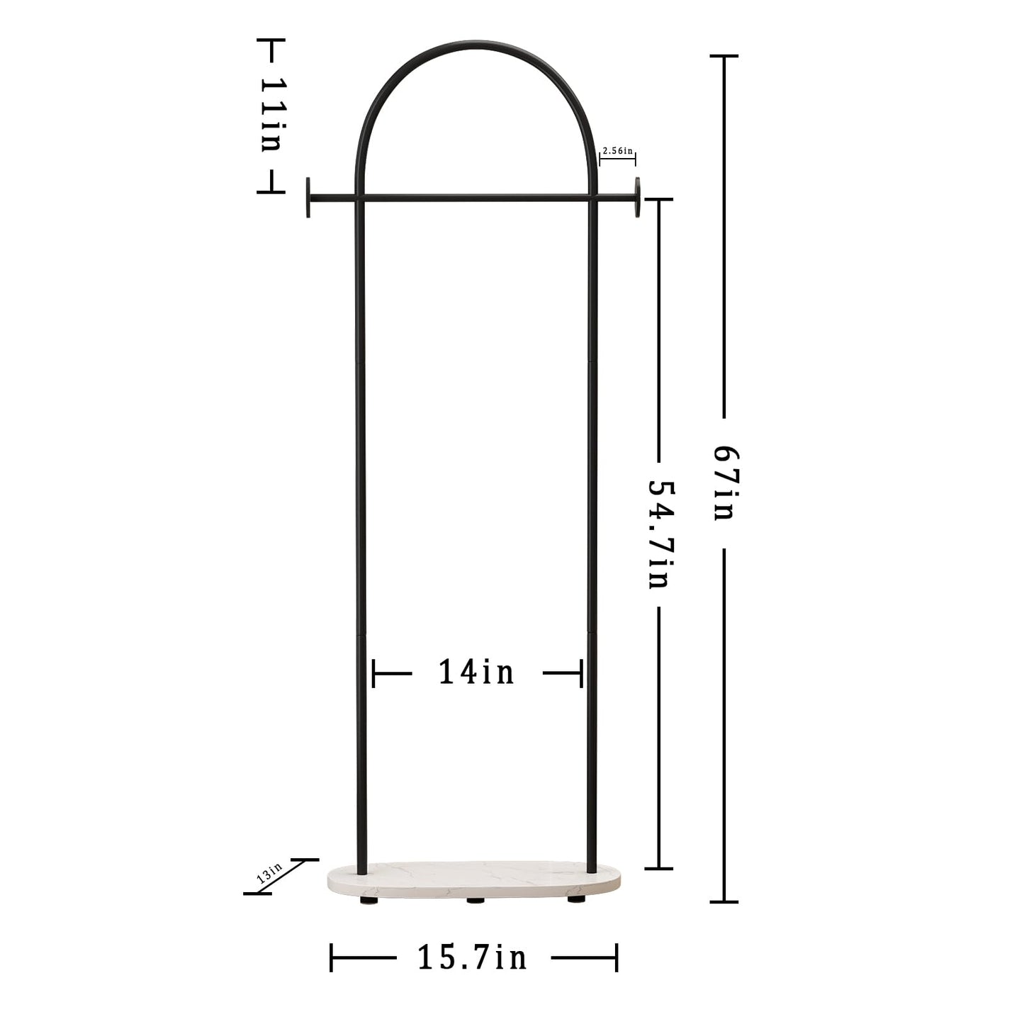 KADIGANG Black Clothing Racks, Modern Industrial Clothes Rack with Shelf, Heavy Duty Freestanding Coat Rack, Metal Coat Hanger Stand with Hooks for Boutique Office