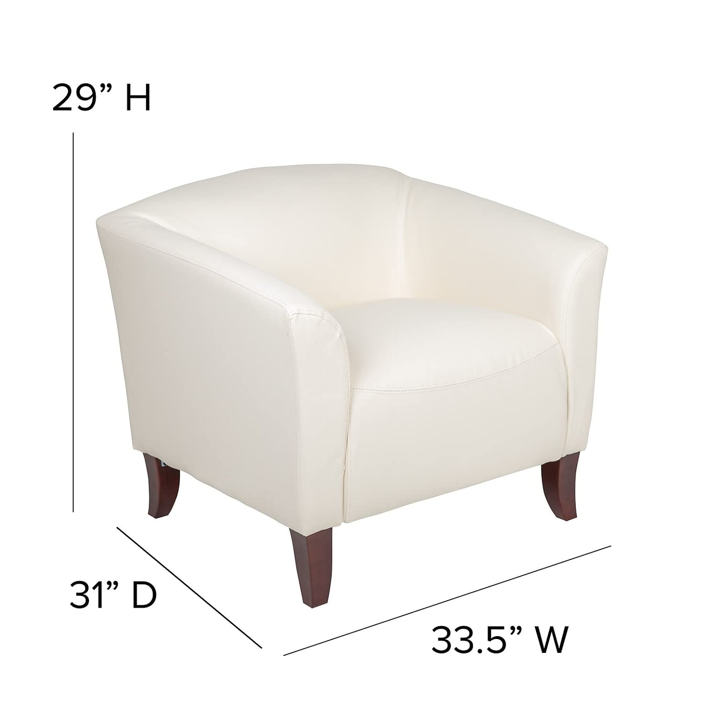Flash Furniture HERCULES Imperial Series Ivory LeatherSoft Chair