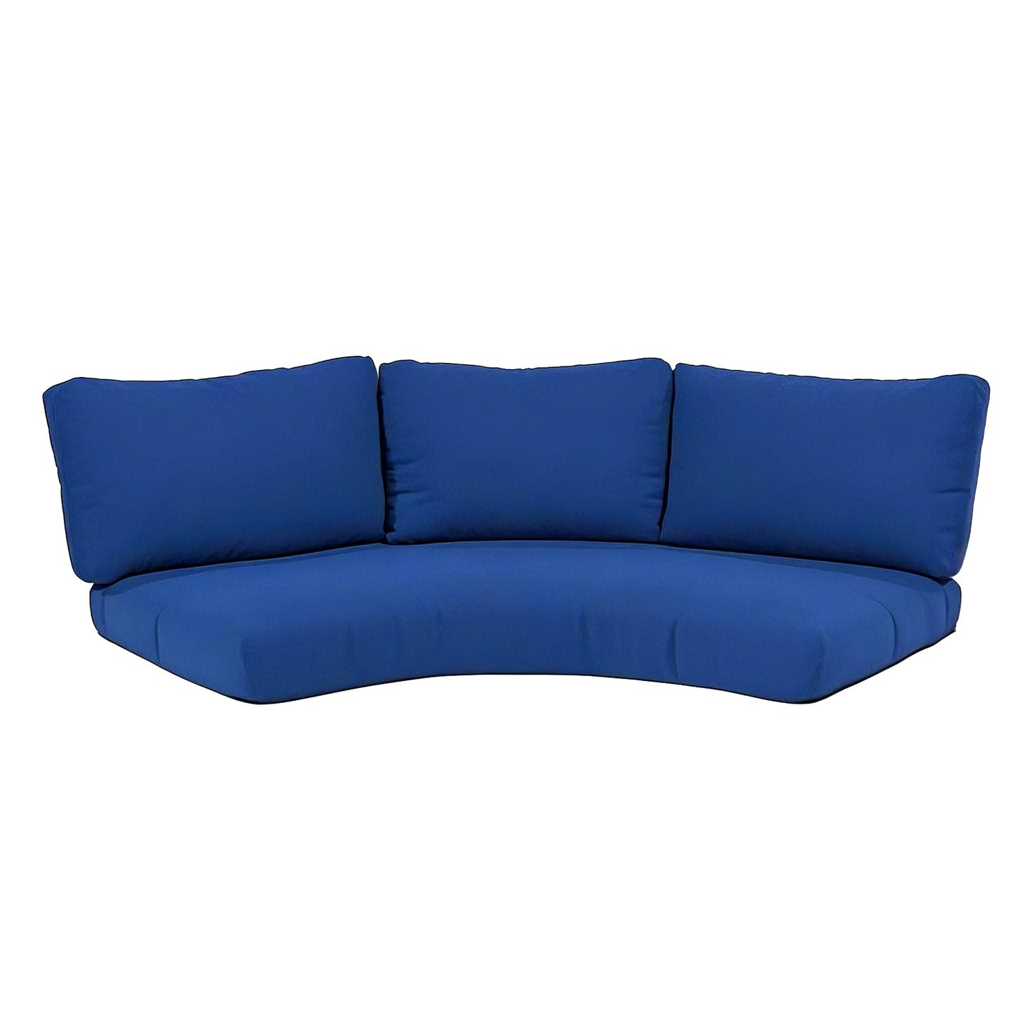 MFPMTUXO Outdoor Curved Sofa Cushion Cover with Zipper & Anti-Slip Particles, Half Moon Patio Furniture Cushions Covers Waterproof, Olefin Fabric-ONLY Cover (Navy Blue, 77/40 * 28 * 5.3inch)