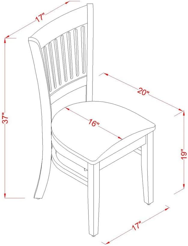 East West Furniture NDVA3-LWH-C 3 Piece Kitchen Table & Chairs Set Contains a