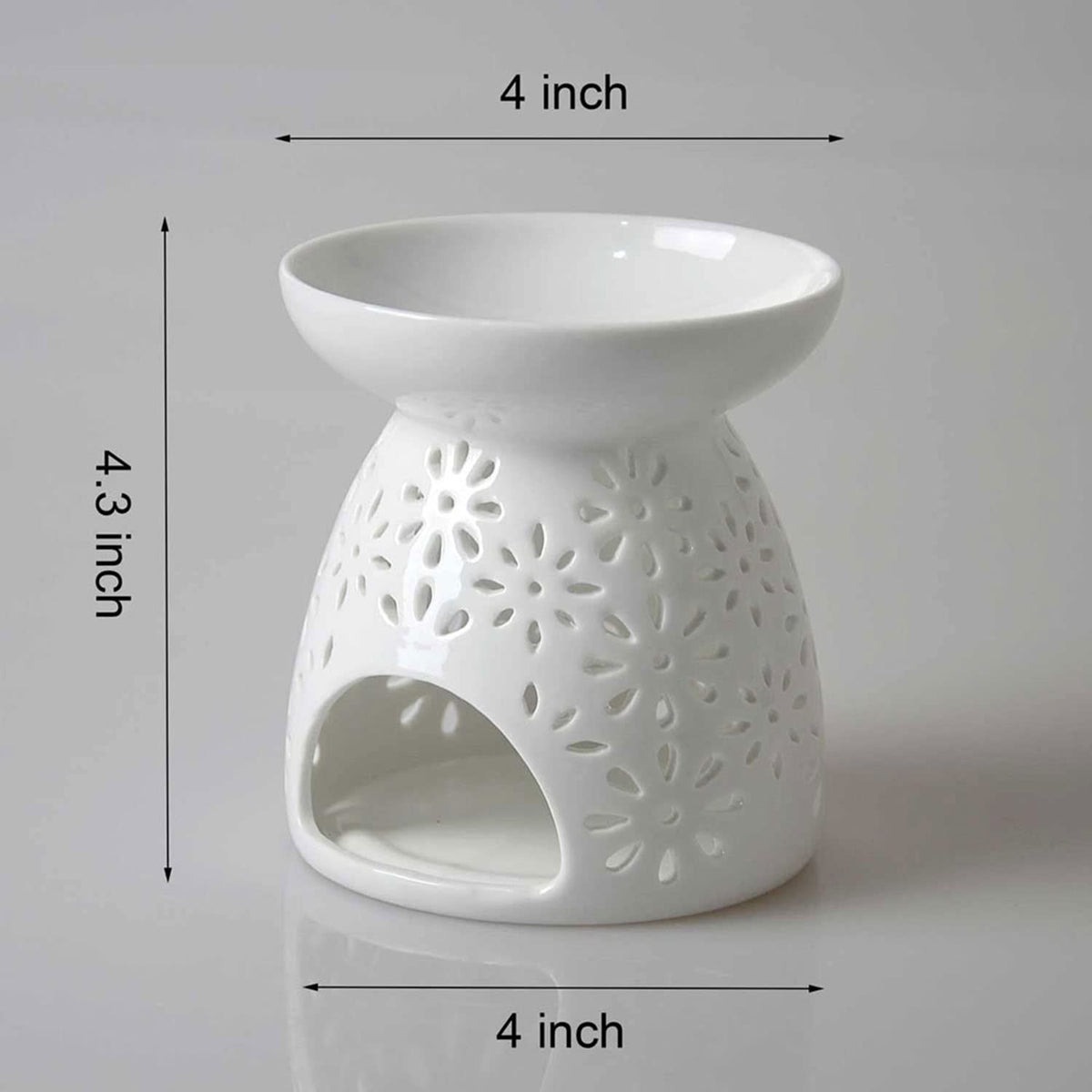 GENTI 2PCS Ceramic Tea Light Holder, Aromatherapy Oil Burner, Wax Warmer, Tealight Holder for Home Decor