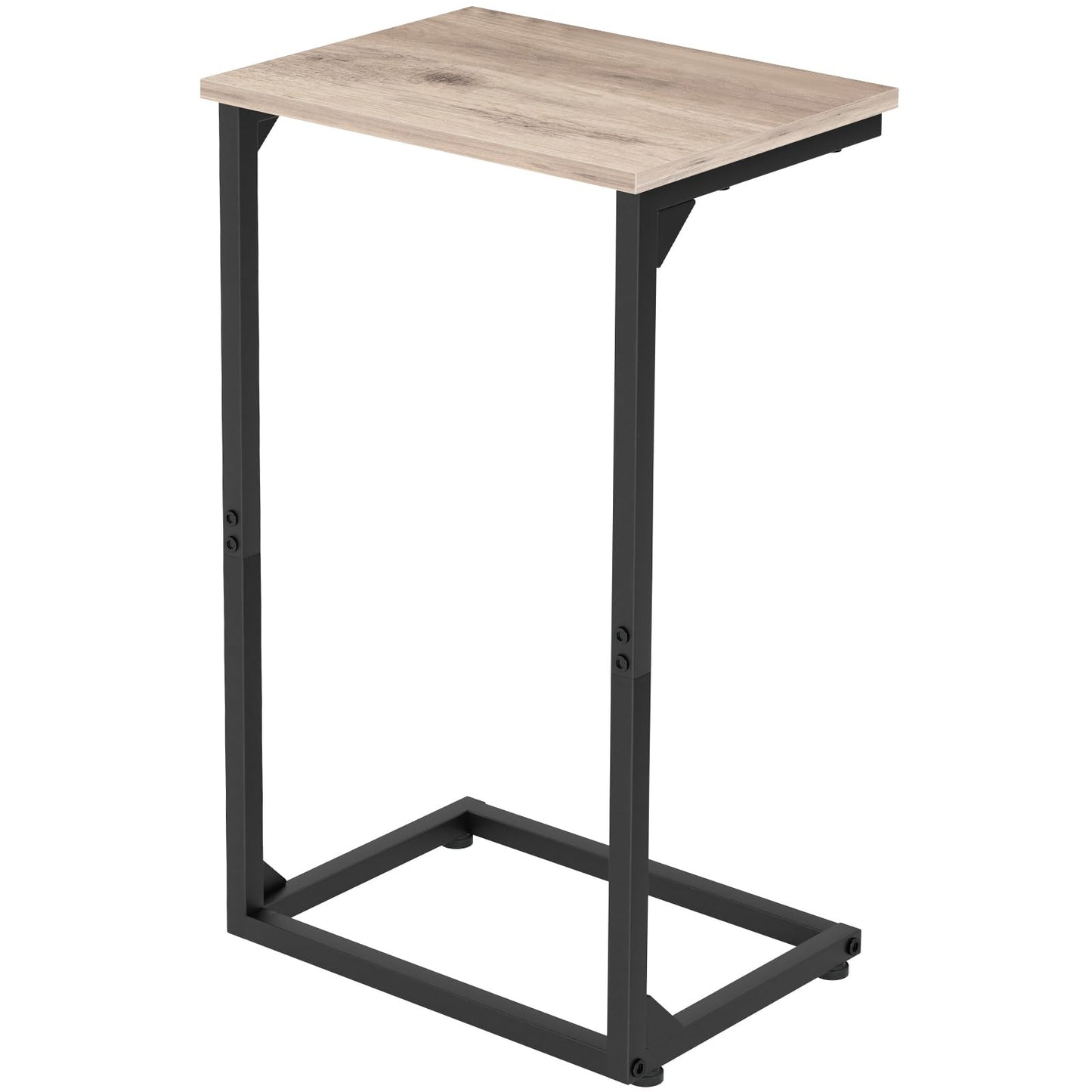 AMHANCIBLE C Shaped End Tables, Couch Side Tables that Slide Under, TV Trays for Living Room, Bedroom, Small Space, Sofa, Grey HET02BGY-1