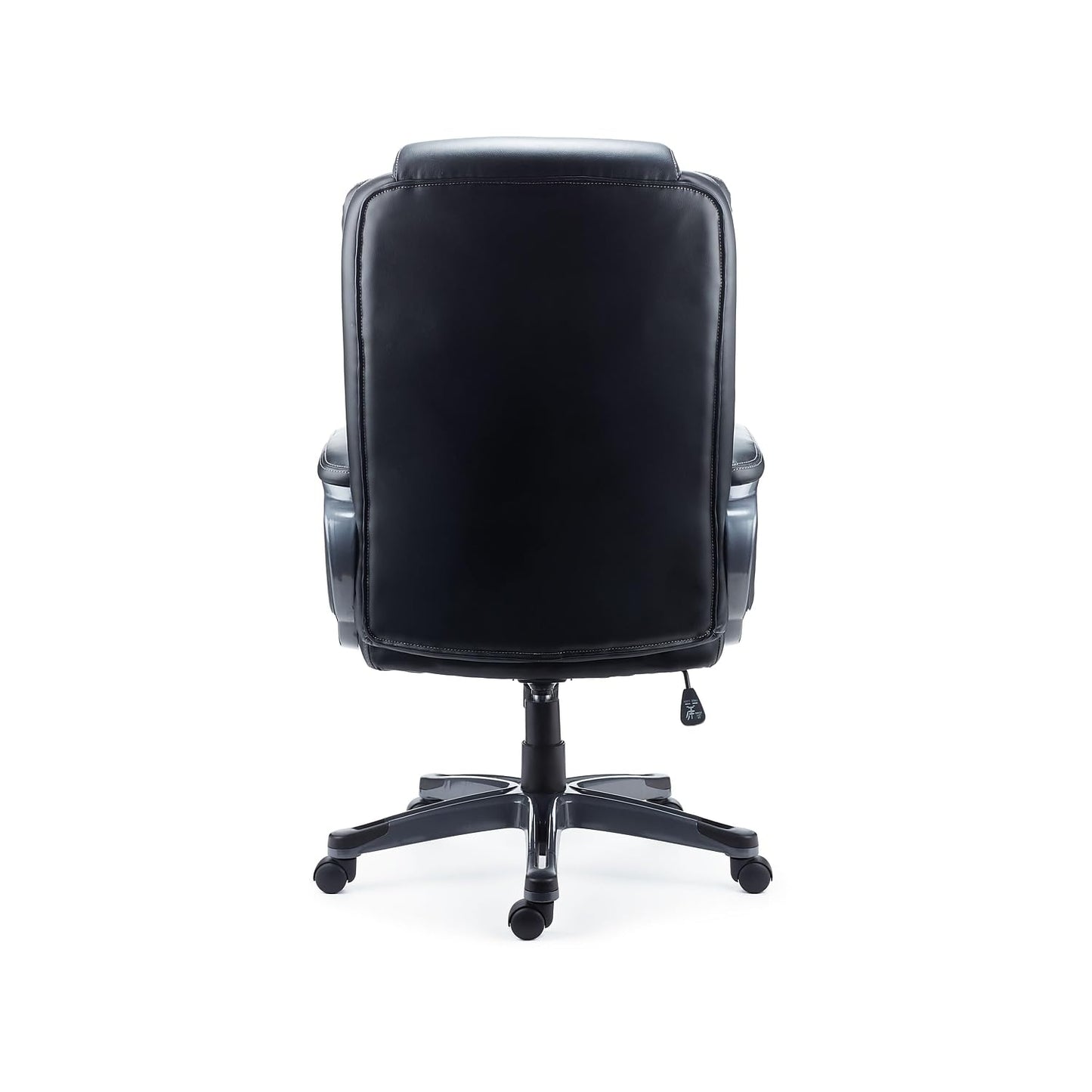 Staples Mcallum Ergonomic Manager & Executive Office Chair, Task Desk Swivel Chair with Wheels, Adjustable Height, Bonded Leather, Black