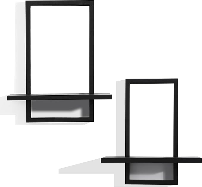 PHOENANCEE Square Floating Shelves, Wall Plants Holder, Bathroom Wall Decor