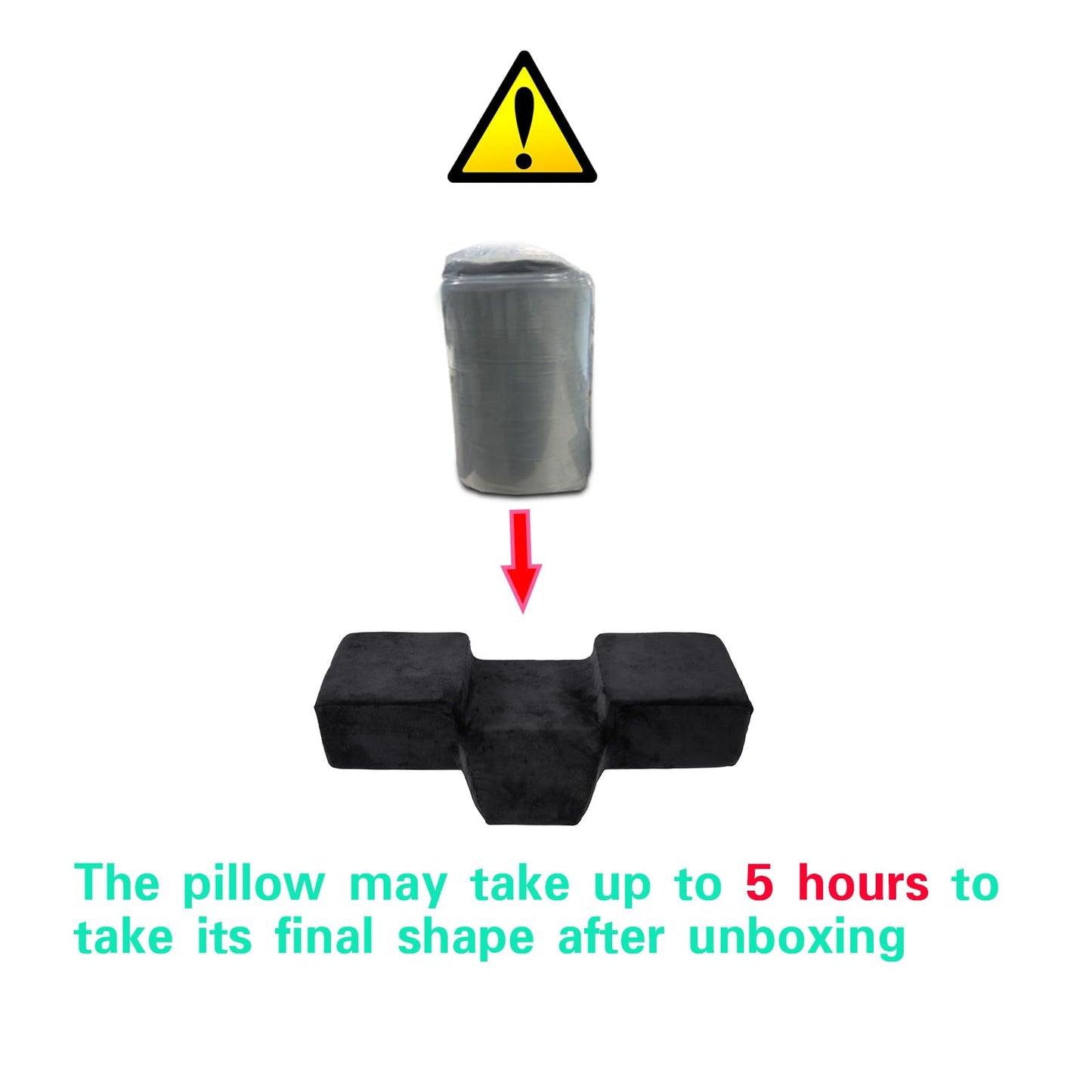 Mobaigift Beauty Salon Curved Memory Foam Bed Pillow, Lash Pillow for Eyelash Extensions Ergonomic Neck Pillow with Neck Back Head Support(Black)