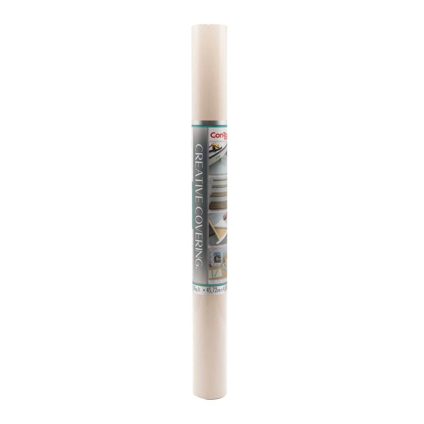 Con-Tact Brand Creative Covering, Self-Adhesive Shelf Liner, Multi-Purpose Vinyl Roll, Easy to Use and Apply, 18'' x 16', Almond