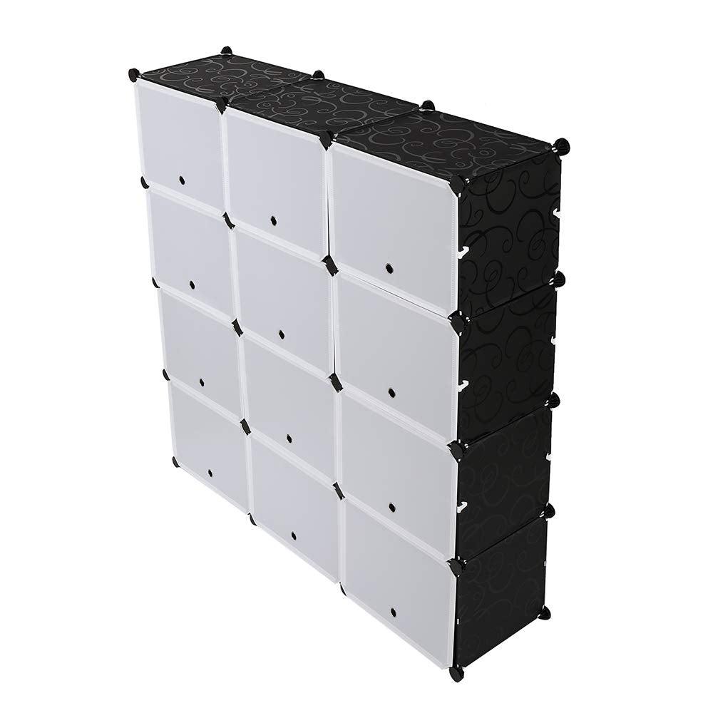 BILEK Shoe Rack Storage Organizer 7 Tier Shoe Storage Cabinet 48 Pair Portable Hidden Shoe Rack for Closet Hallway Bedroom Entryway,White(48" x 12" x 48")