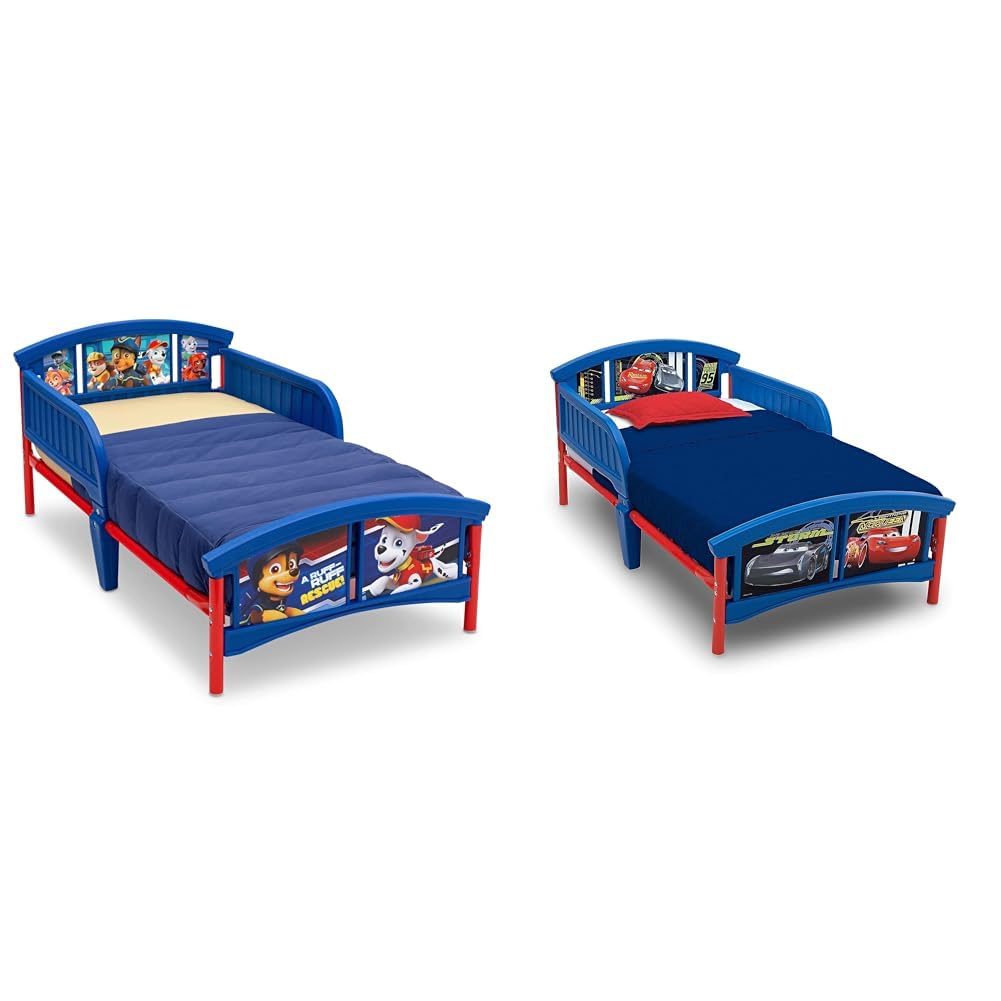 Delta Children Plastic Toddler Bed, Nick Jr. PAW Patrol & Plastic Toddler Bed, Disney/Pixar Cars