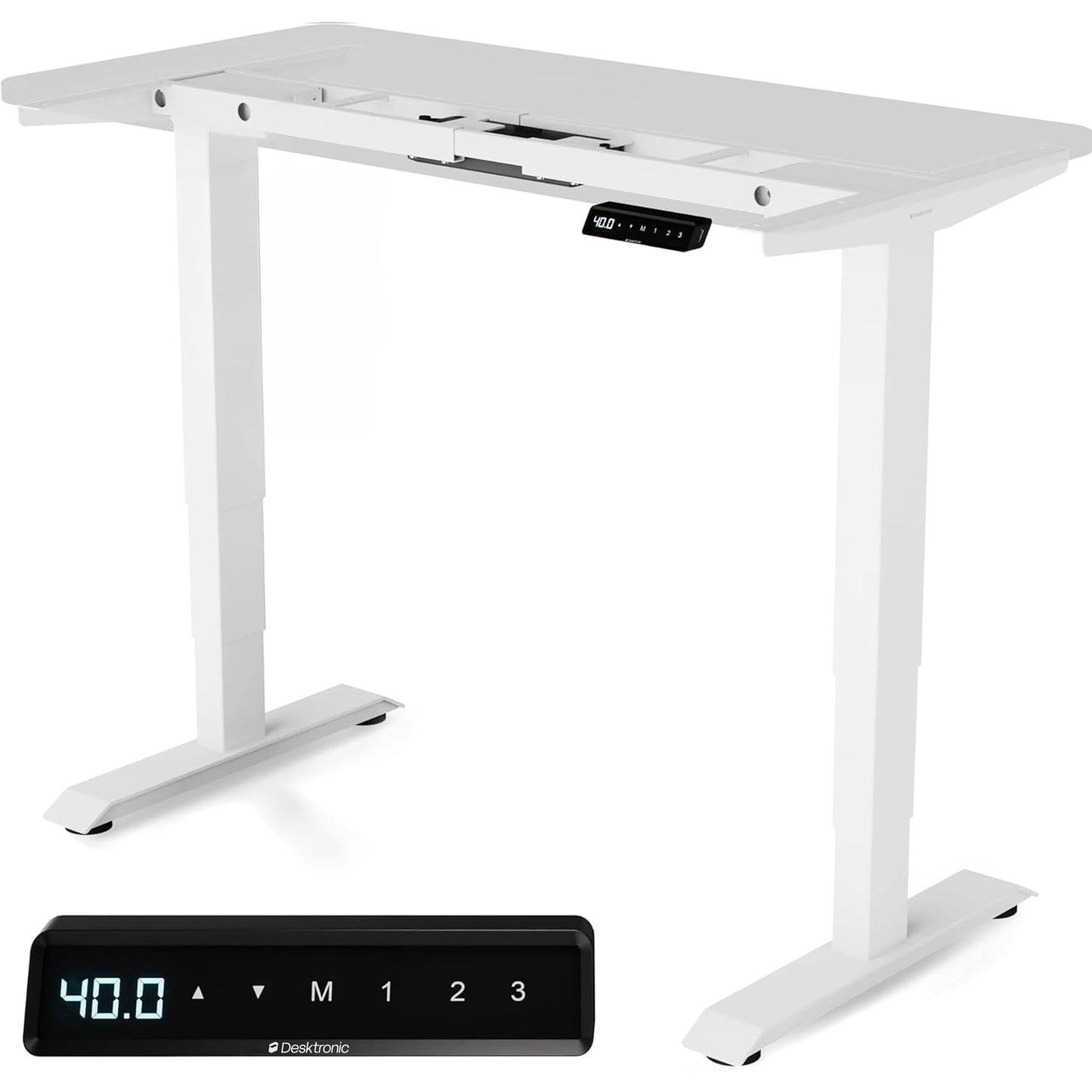 Desktronic Height Adjustable Standing Desk Frame — Ergonomic Sit Stand Desk Frame, Electric Dual Motors 353 lbs, USB & USB-C Charging, Wobble-Free, Touchscreen, 3 Memory Presets, Anti-Collision