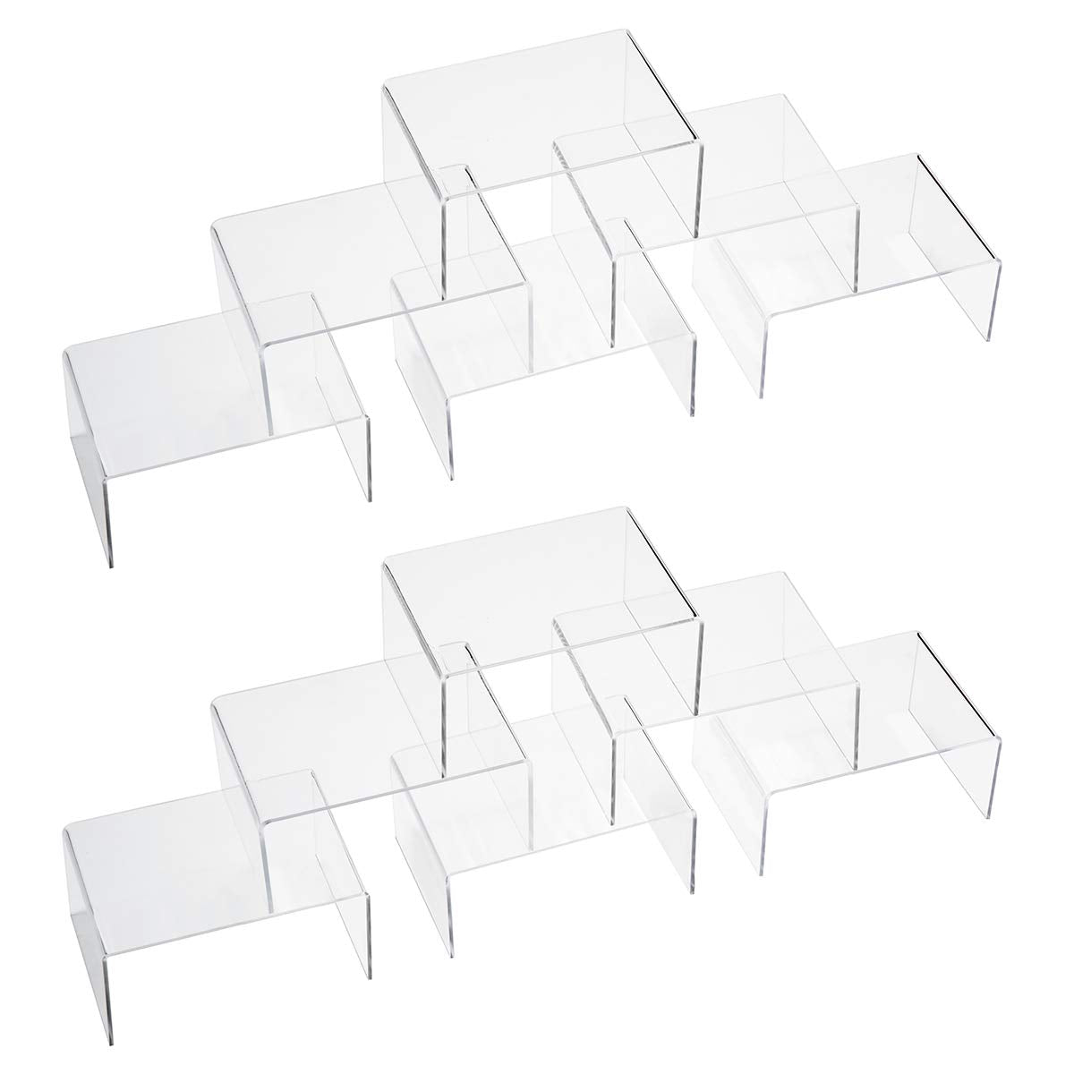 ihomecooker 12 Pack Clear Acrylic Display Stand Crafts Stand Cupcake Risers 4" x 3''x 2''