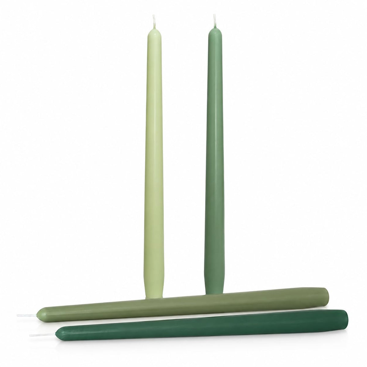 Sage Green Taper Candles Set of 4, 10 Inch Handmade Candle Stick, Unscented Candlesticks, Tapered Candles for Wedding Dinner Christmas Table Home Decor