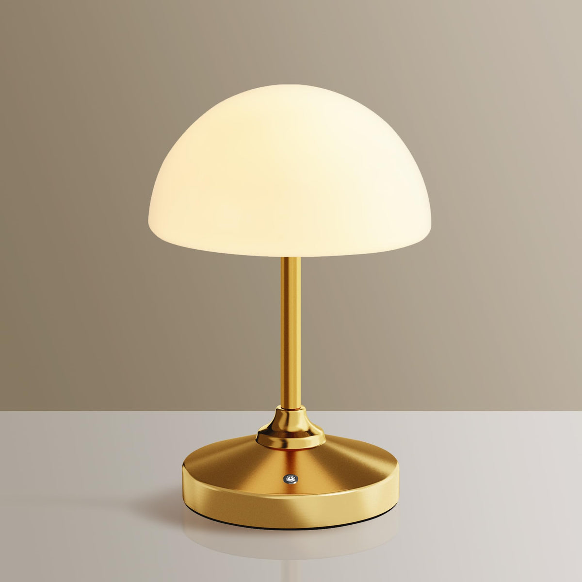 Dawnwake Mushroom Lamp Cordless Lamp Table Lamp,Outdoor Waterproof Shower Lamps,5000mAh Rechargeble Battery Operated Dimmable Touch Desk Lamps,LED Night Light for Bathroom Patio Camping Outdoor(Gold)