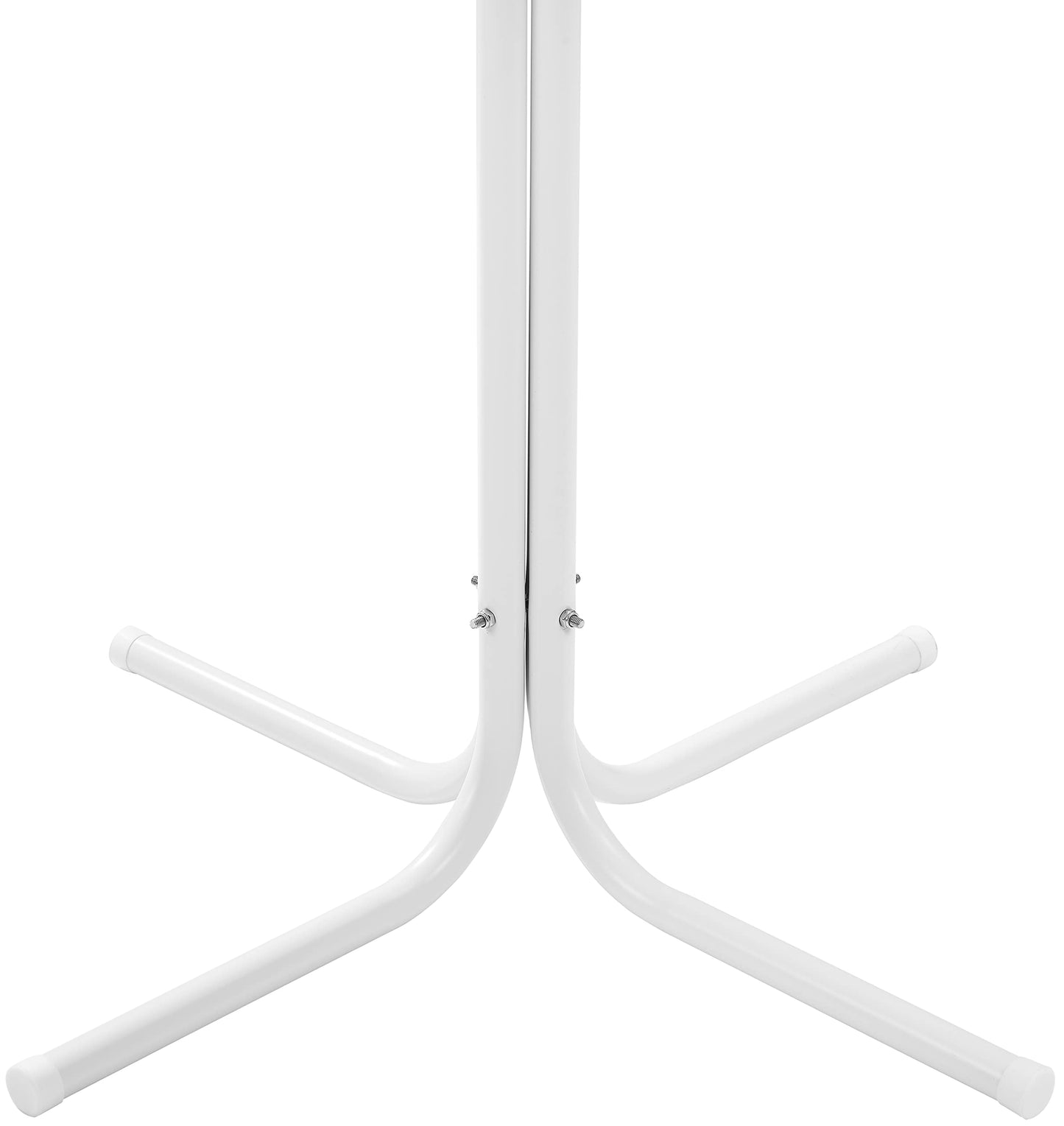 Crosley Furniture Griffith Round Outdoor Bistro Table, Retro Metal Patio Furniture for Dining, Porch, Deck, White Satin