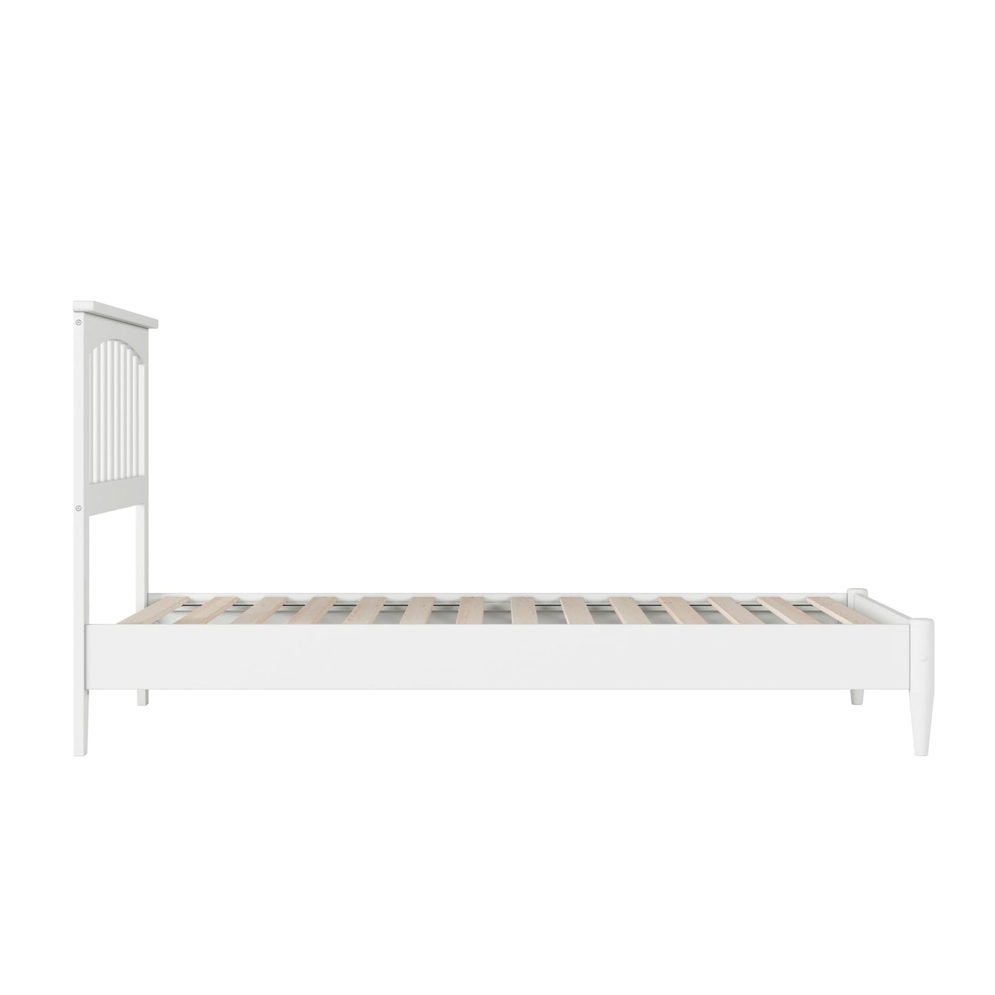 AFI, Becket Twin Solid Wood Low Profile Platform Bed, White