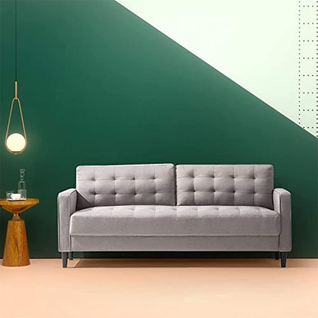YWMLFZ Sofa Couch/Grid Tufted Cushions Easy, Tool-Free Assembly, Stone Grey