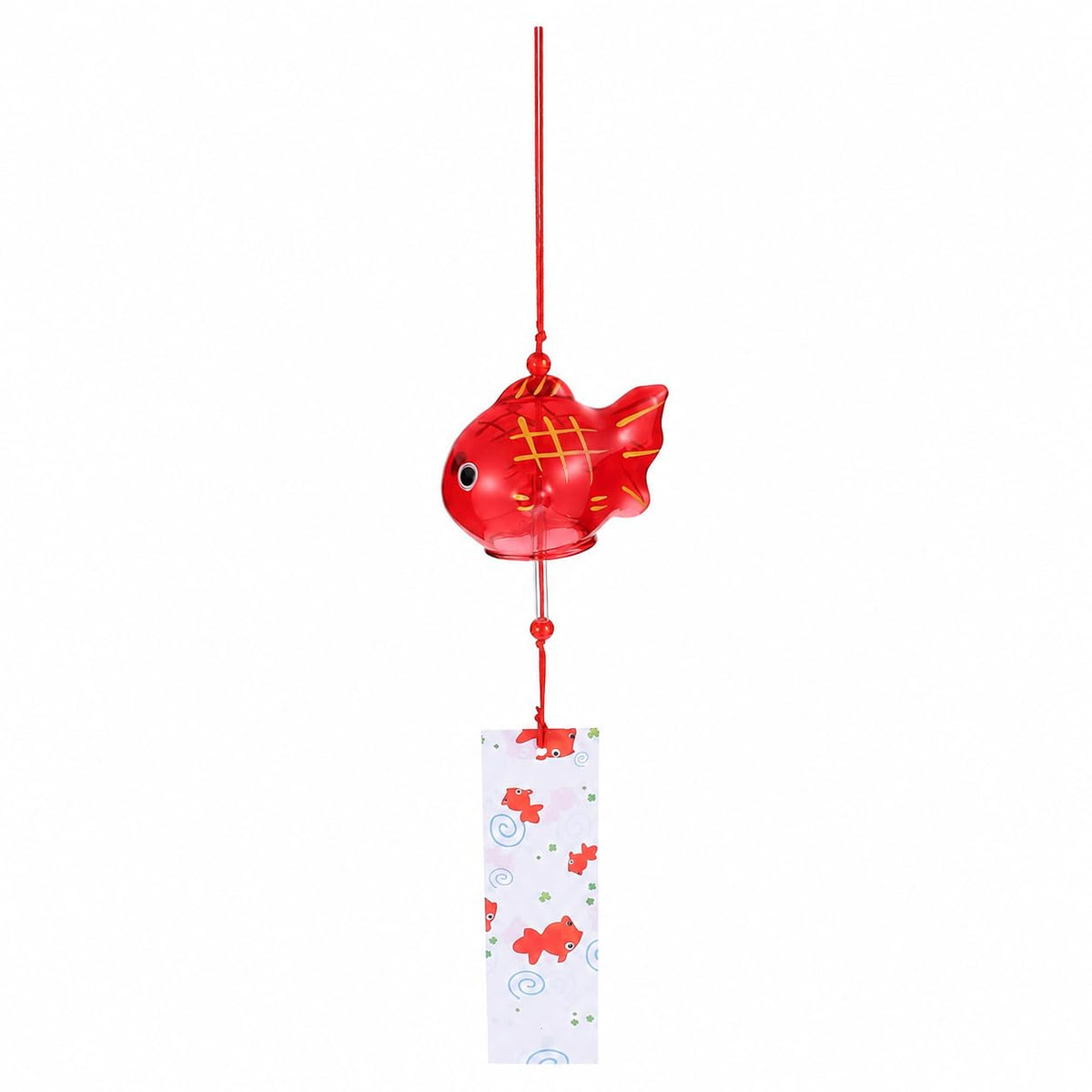 HEMOTON Japanese Wind Chime, Glass Lucky Wind Bell, Glass Windchimes Bells Suncatcher Lucky Feng Shui Hanging Ornament for Indoor Outdoor Patio Home Garden Decor
