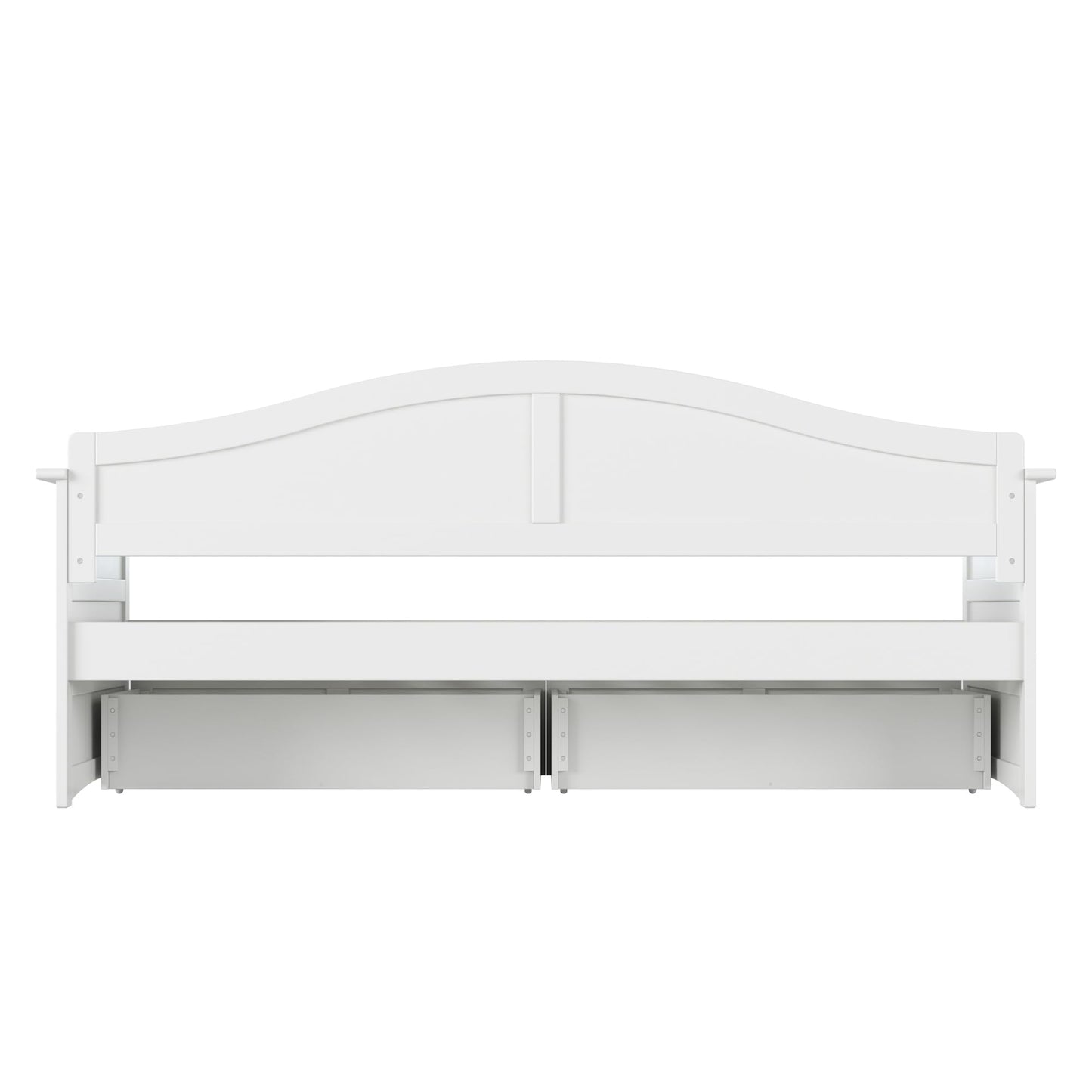 AFI, Acadia Twin Size Wood Daybed Frame with 2 Storage Drawers, White