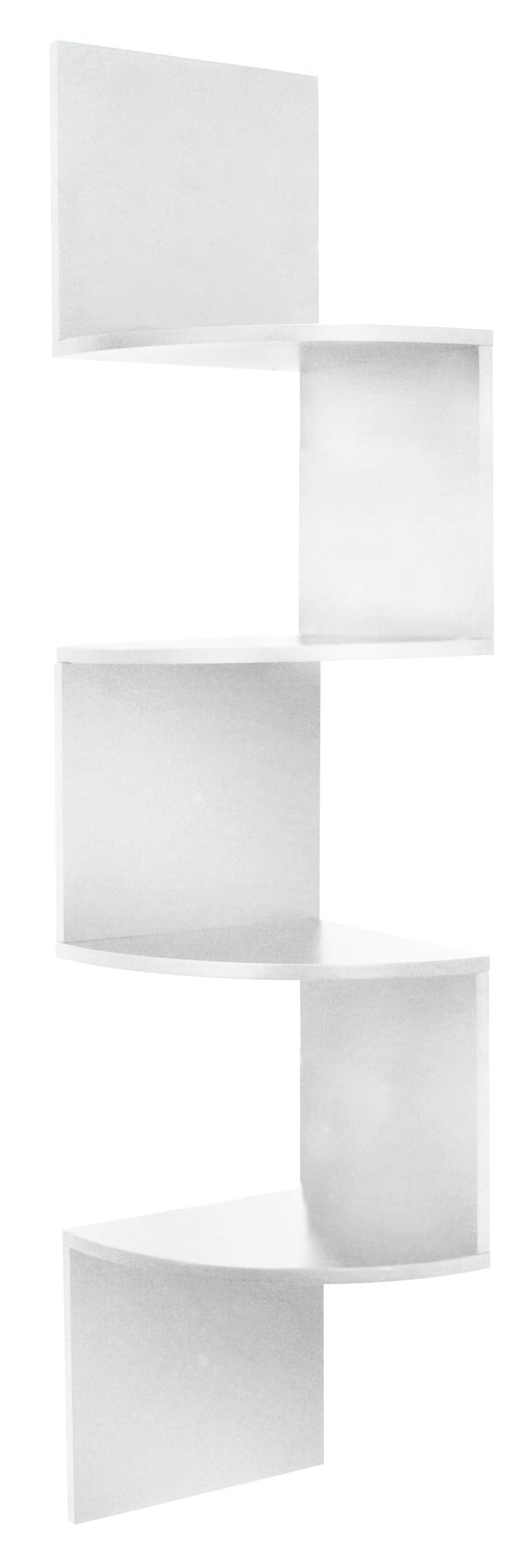 Kiera Grace Provo Floating Shelves, Decorative Wall Mounted Corner Shelves for Home, Room, Office, 57"x12", White, 1Pack