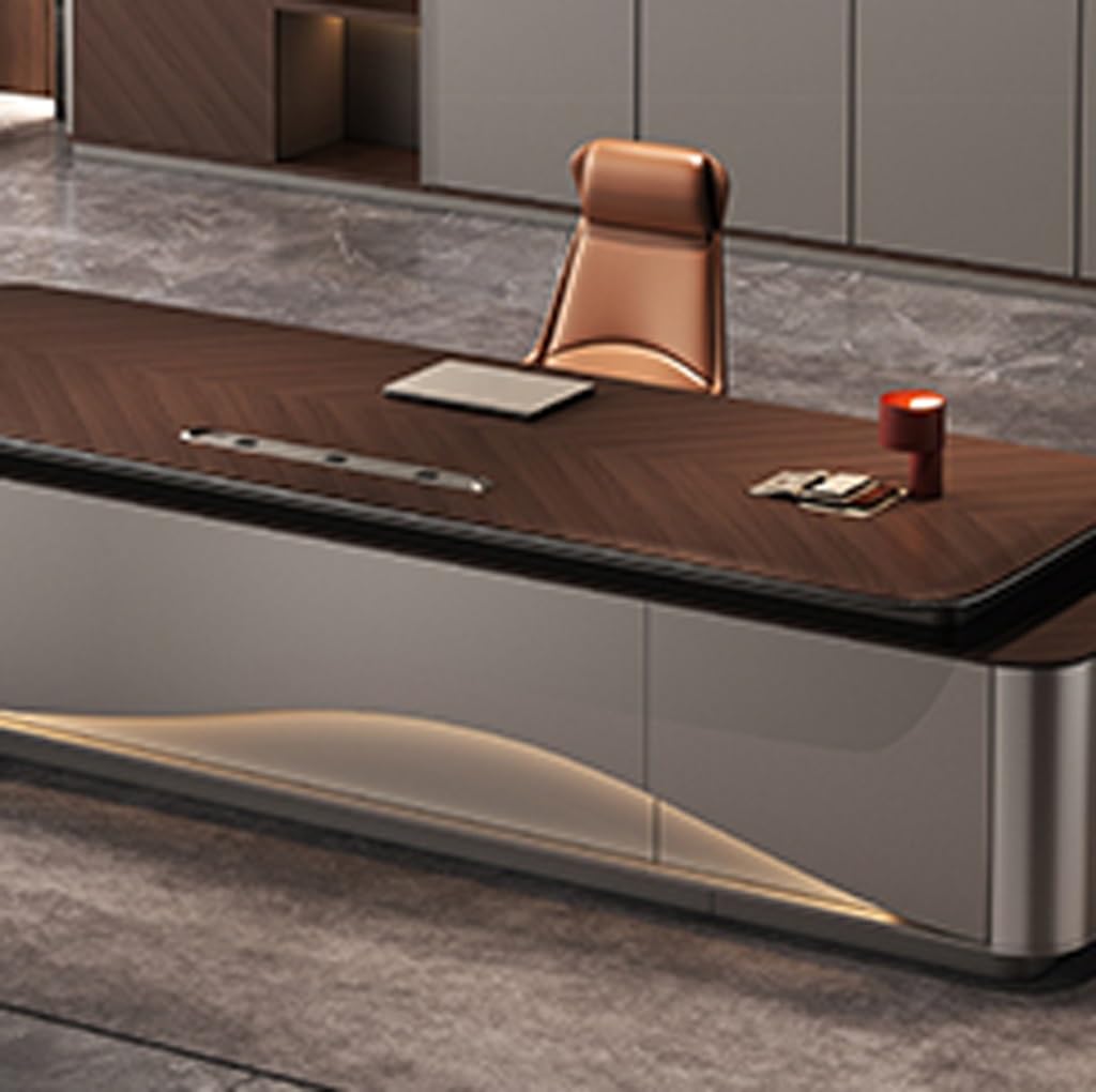 ULTRAWAVE Computer Desk Home Office Desk Executive Desk, Boss Desk, Minimalist Office Furniture, CEO/Chairman's Desk