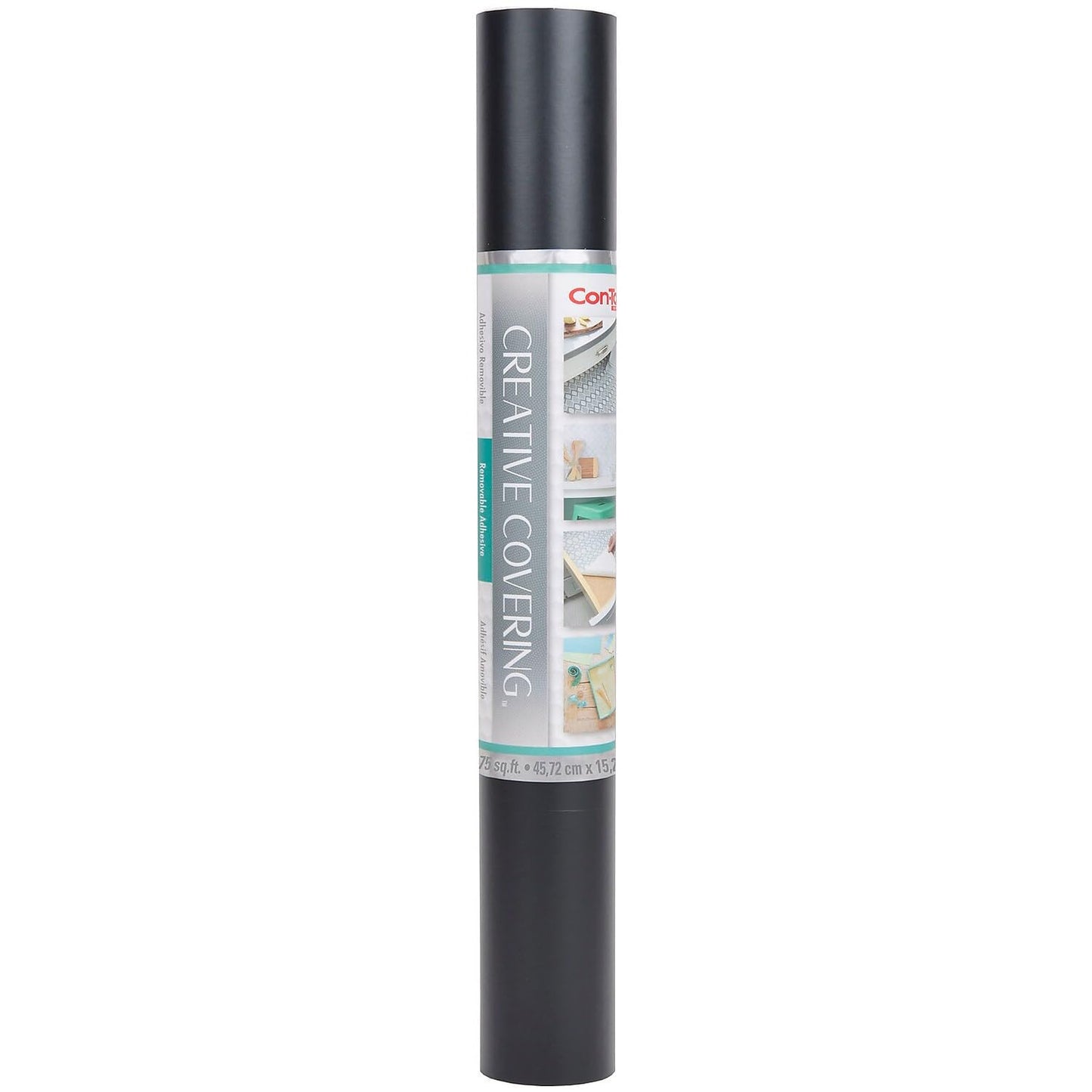 Con-Tact Brand Creative Covering Adhesive Covering, Black, 18" x 50 ft